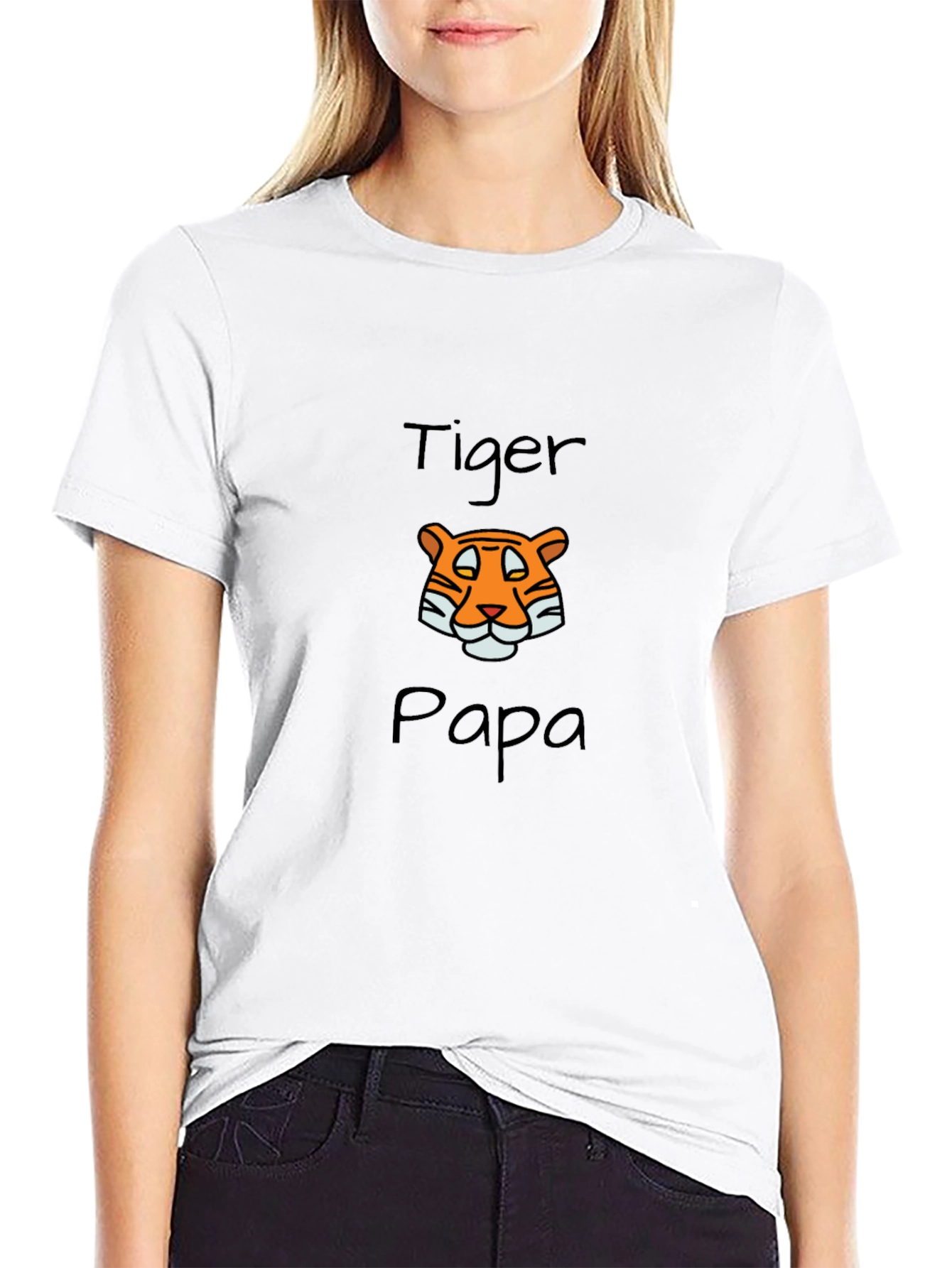 Tiger Papa Graphic T-Shirt - Black