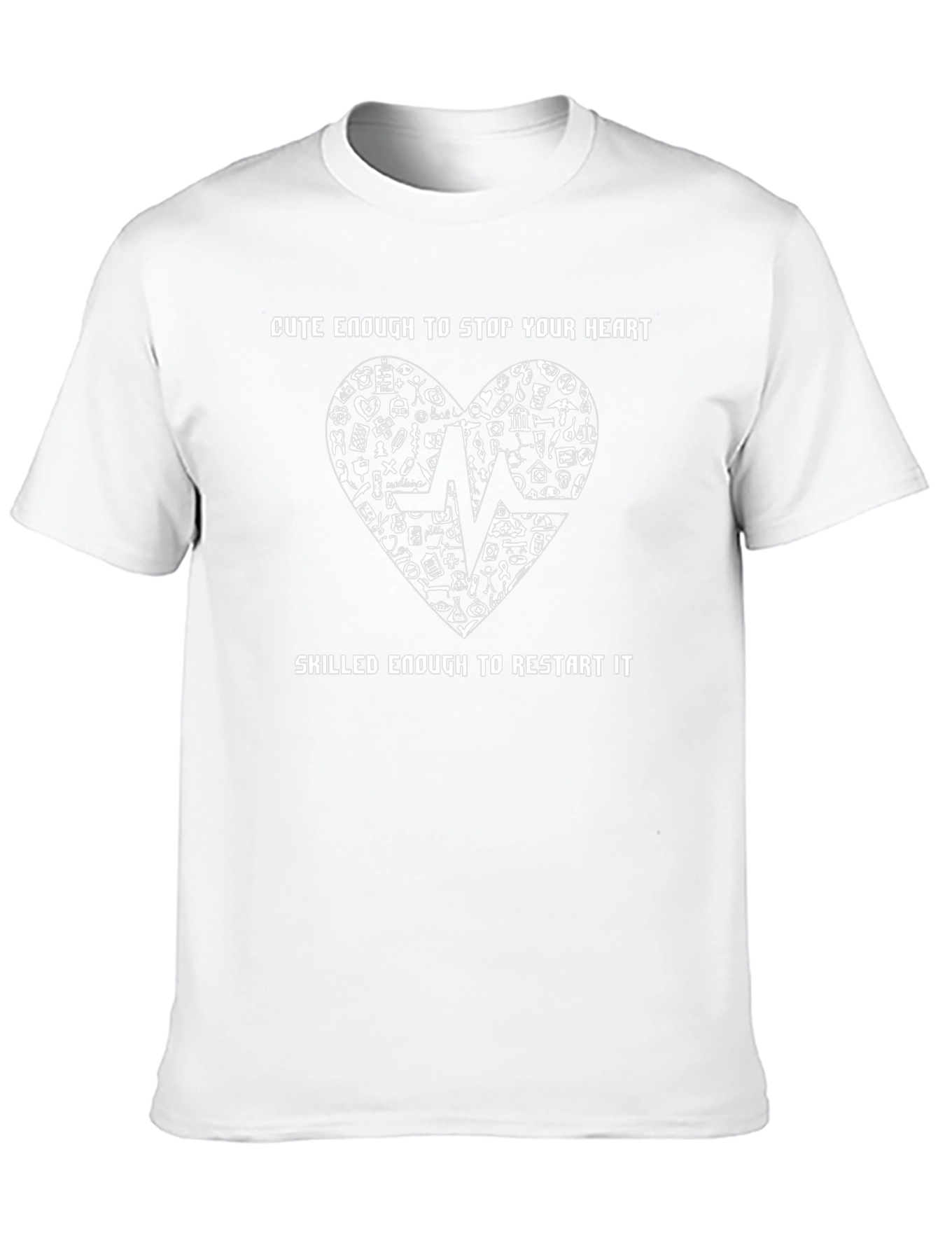Cute Enough to Stop Your Heart - Black T-Shirt