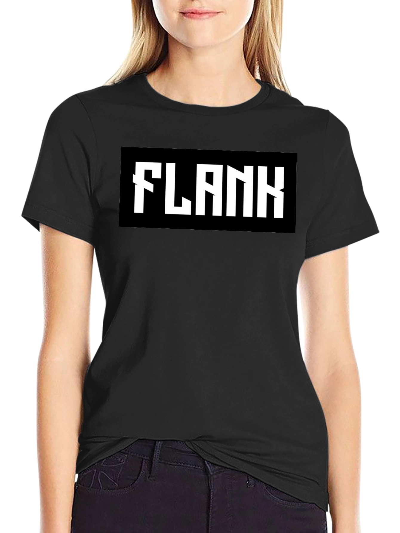 Black Flank Graphic Tee - Bold Statement Shirt