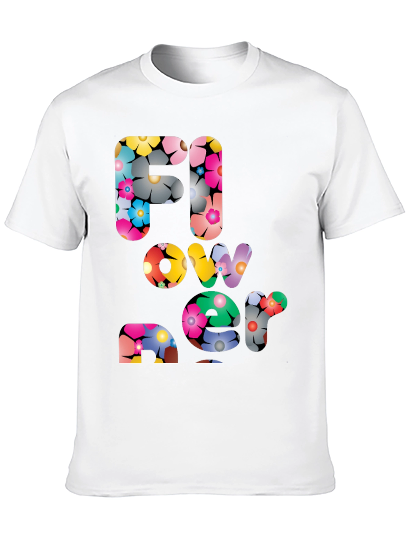 Floral Print Graphic Tee - Black