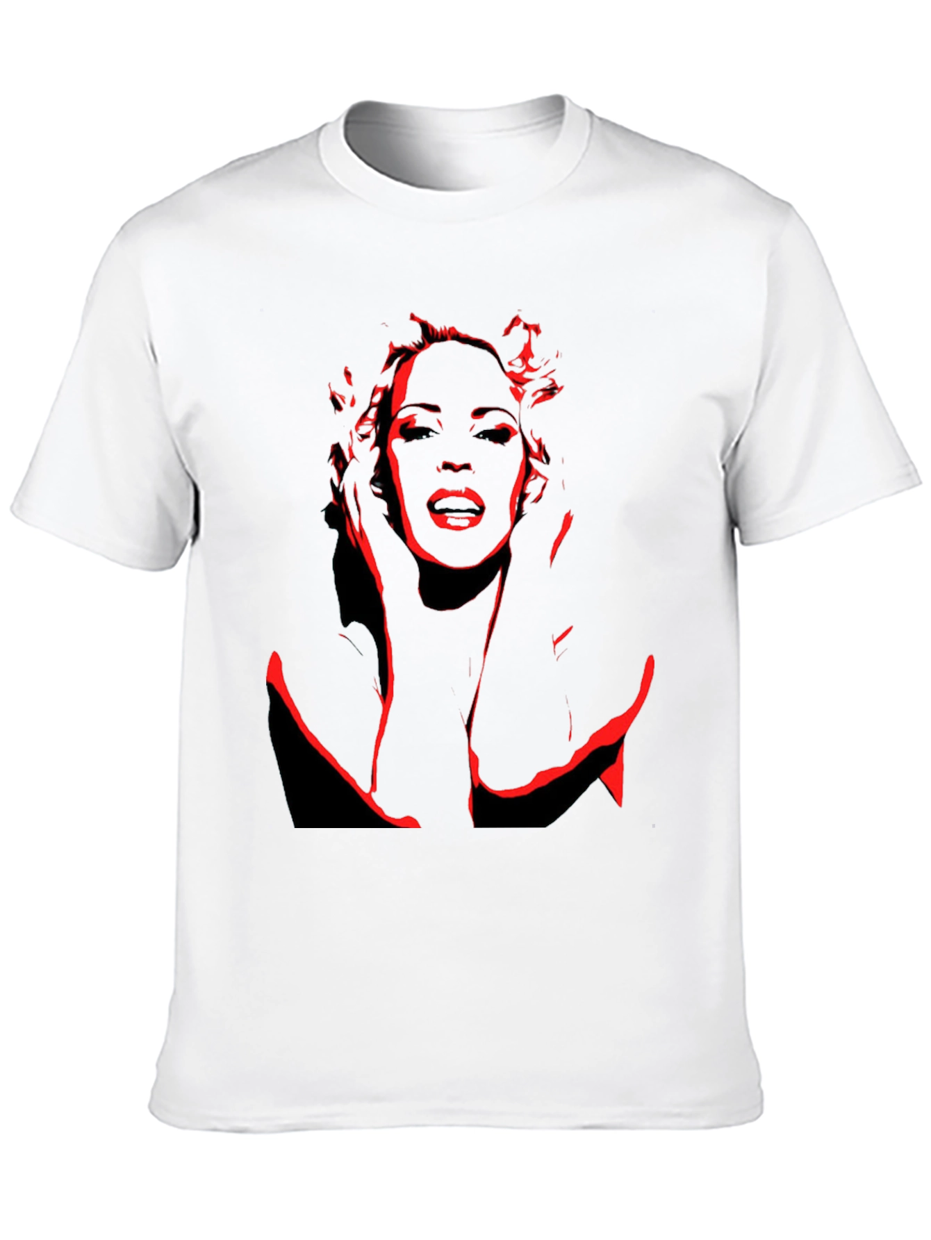 Red Silhouette Graphic Black T-Shirt