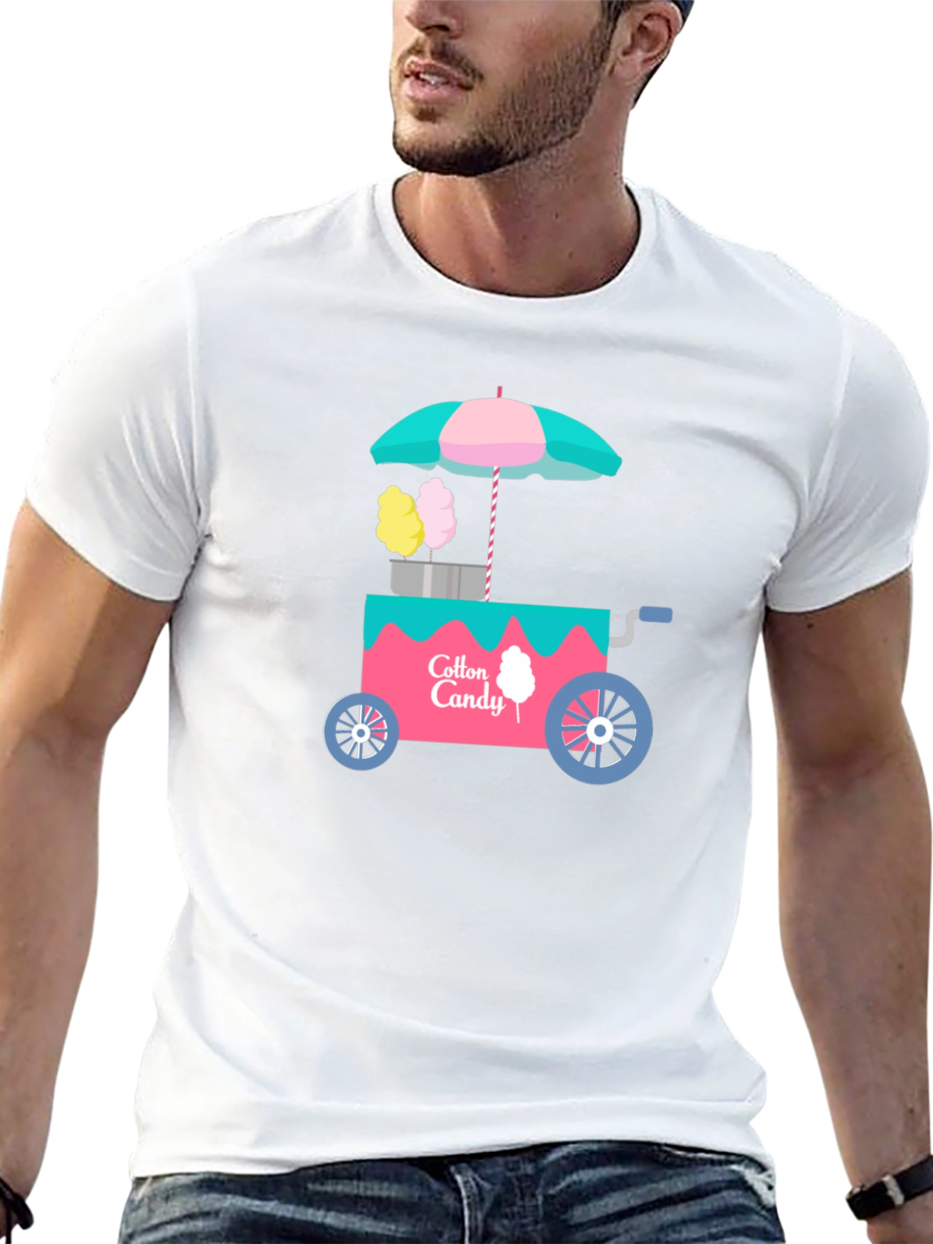 Cotton Candy Cart Graphic T-Shirt