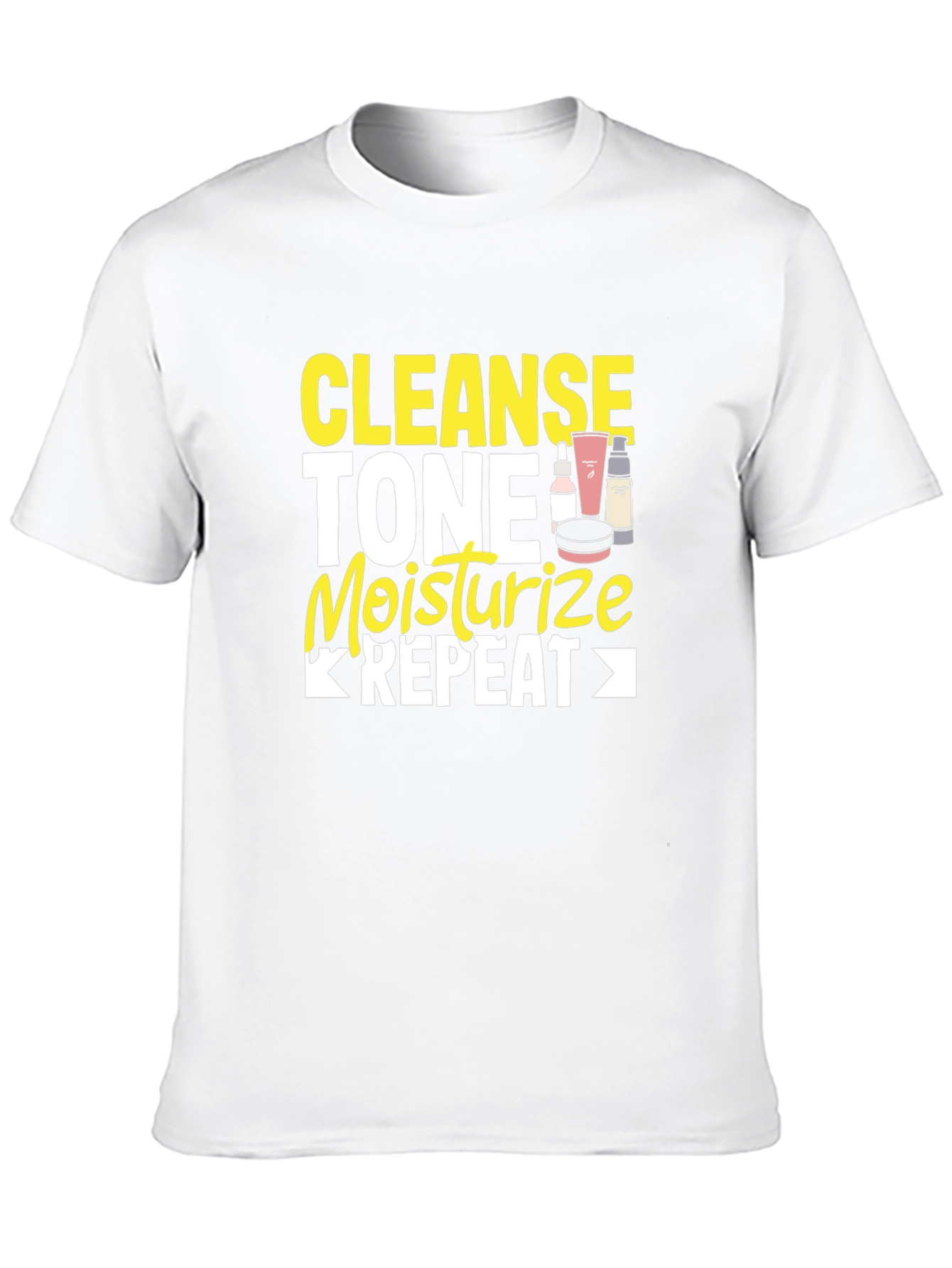 Cleanse Tone Moisturize Repeat Graphic Tee