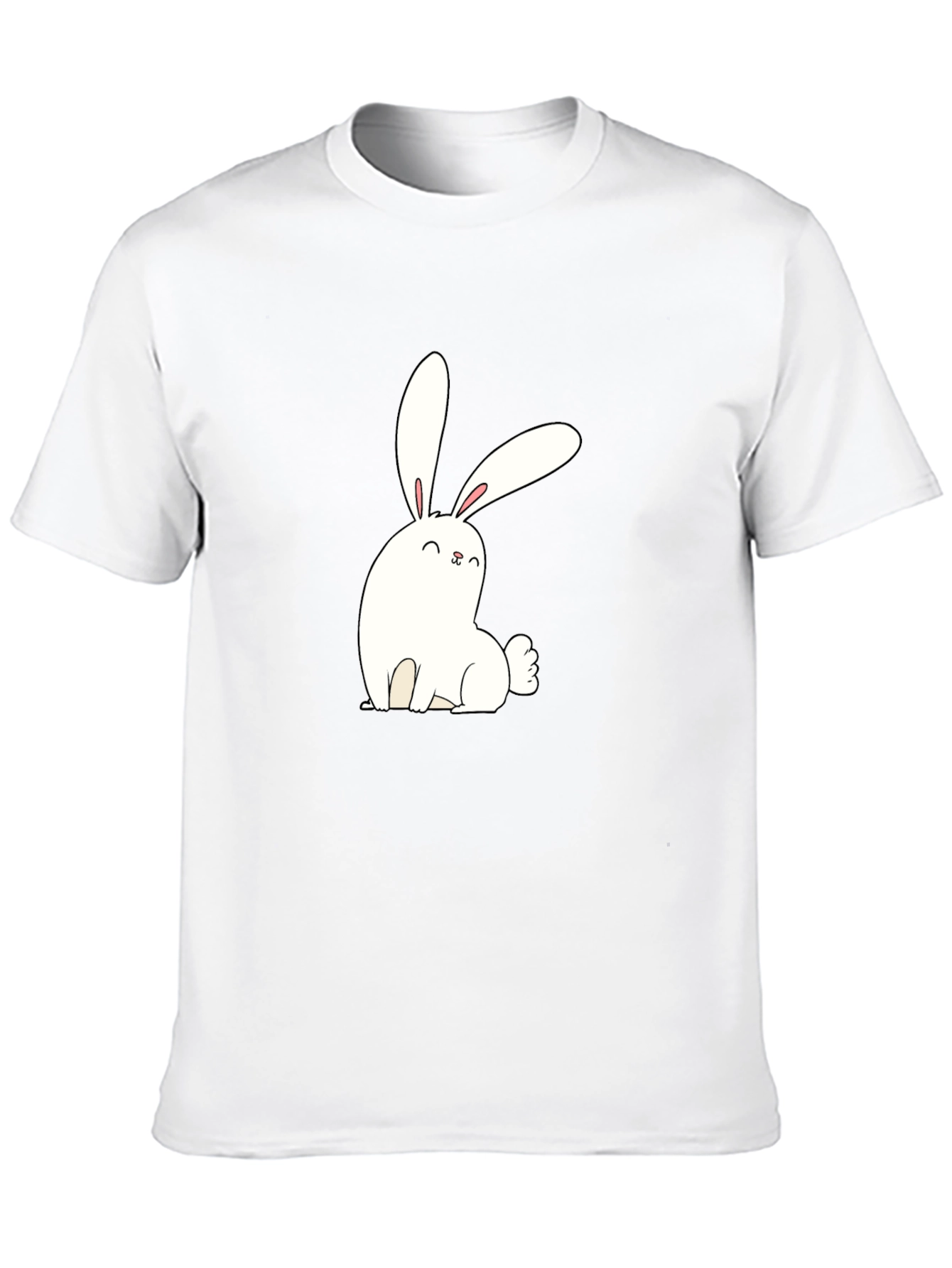 Cute Bunny Graphic Black T-Shirt