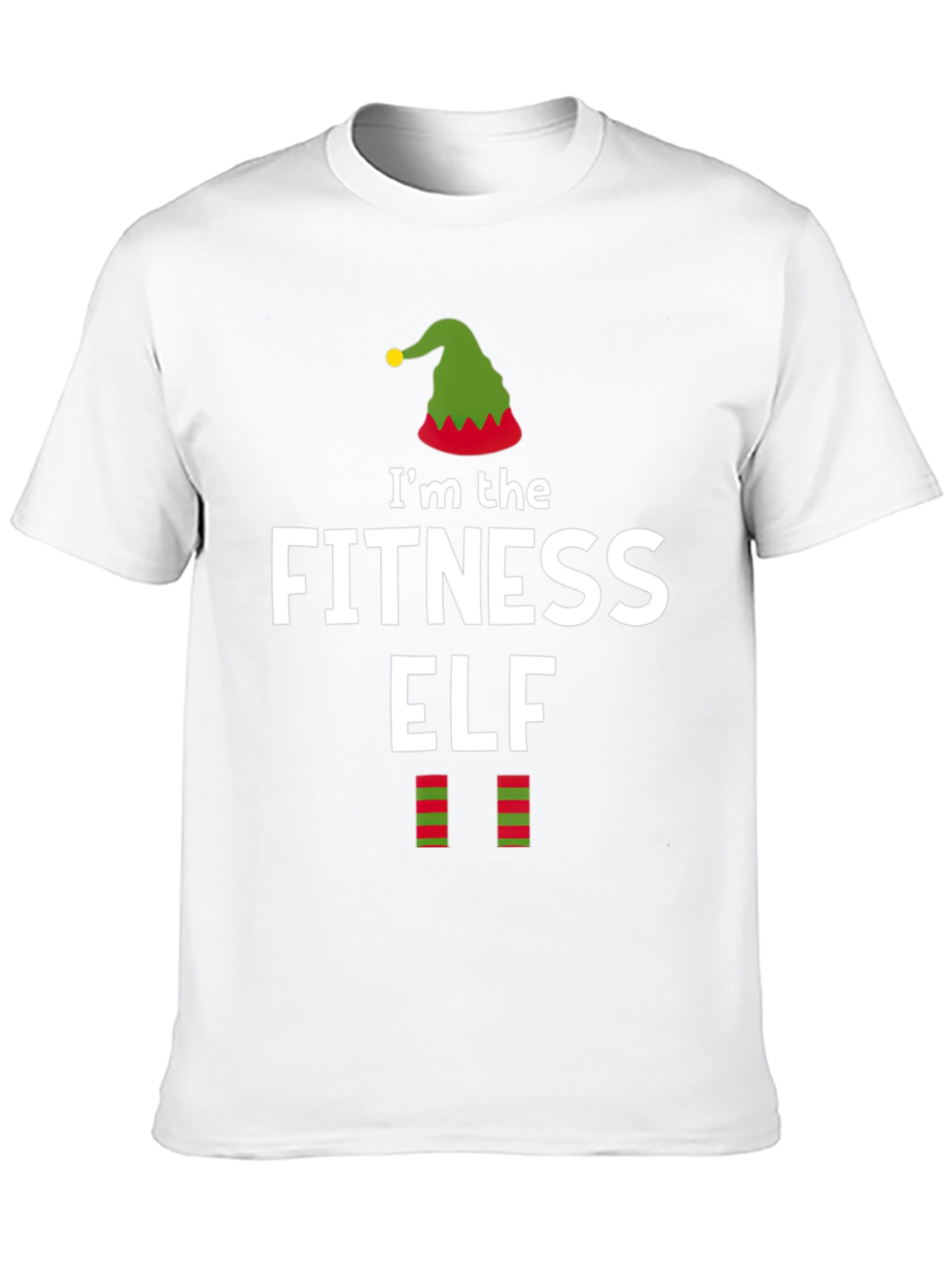 Fitness Elf Christmas Holiday Graphic Tee