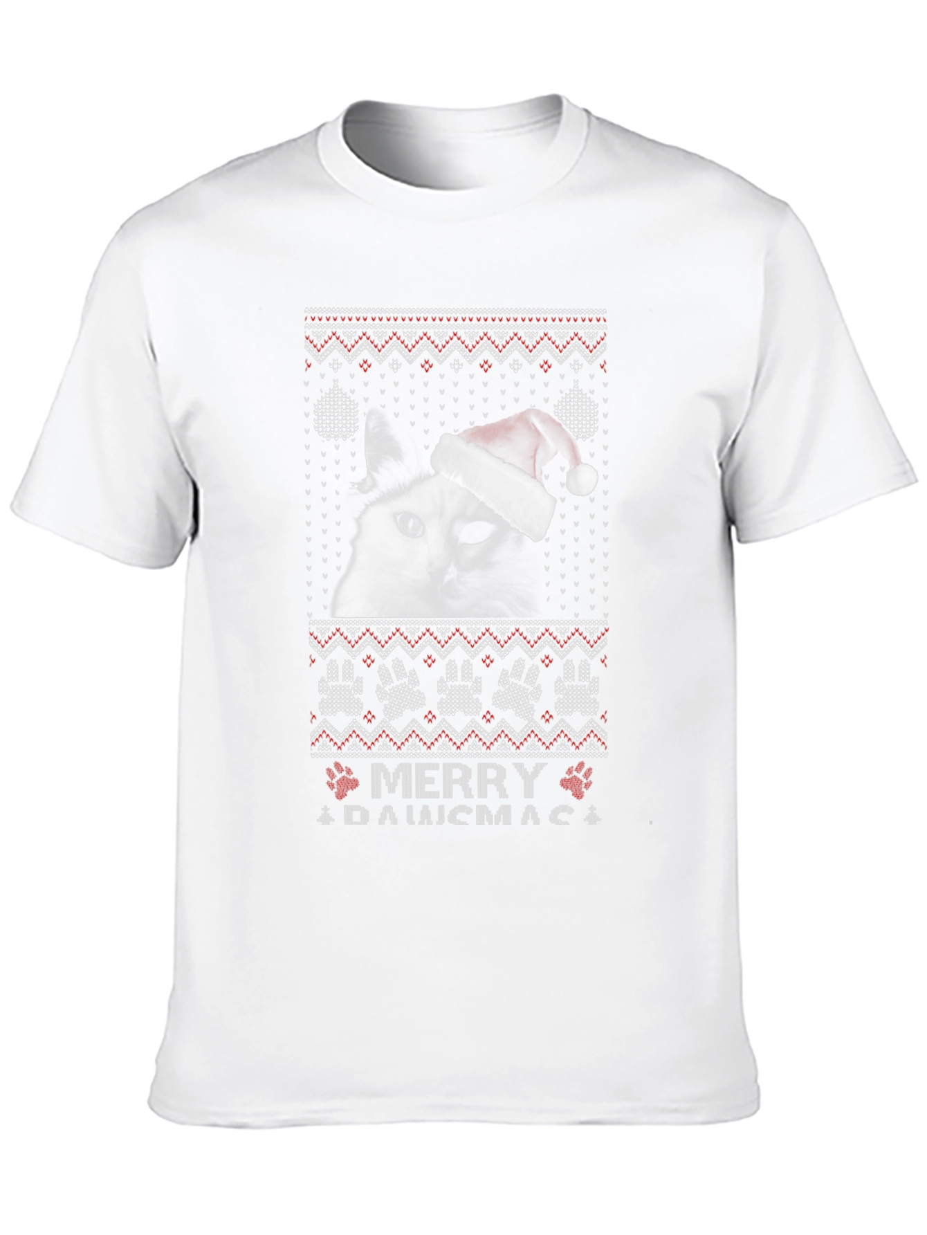 Merry Dawsmas Cat Christmas T-Shirt