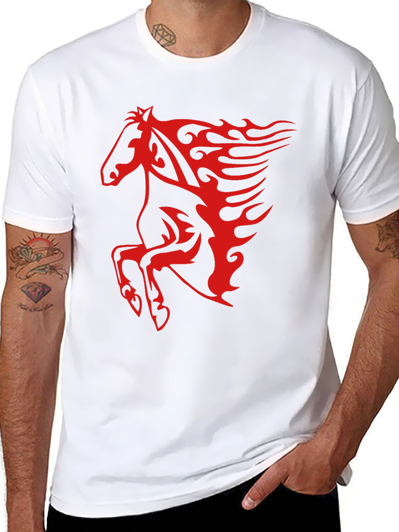 Bold Horse Graphic Tee - Black