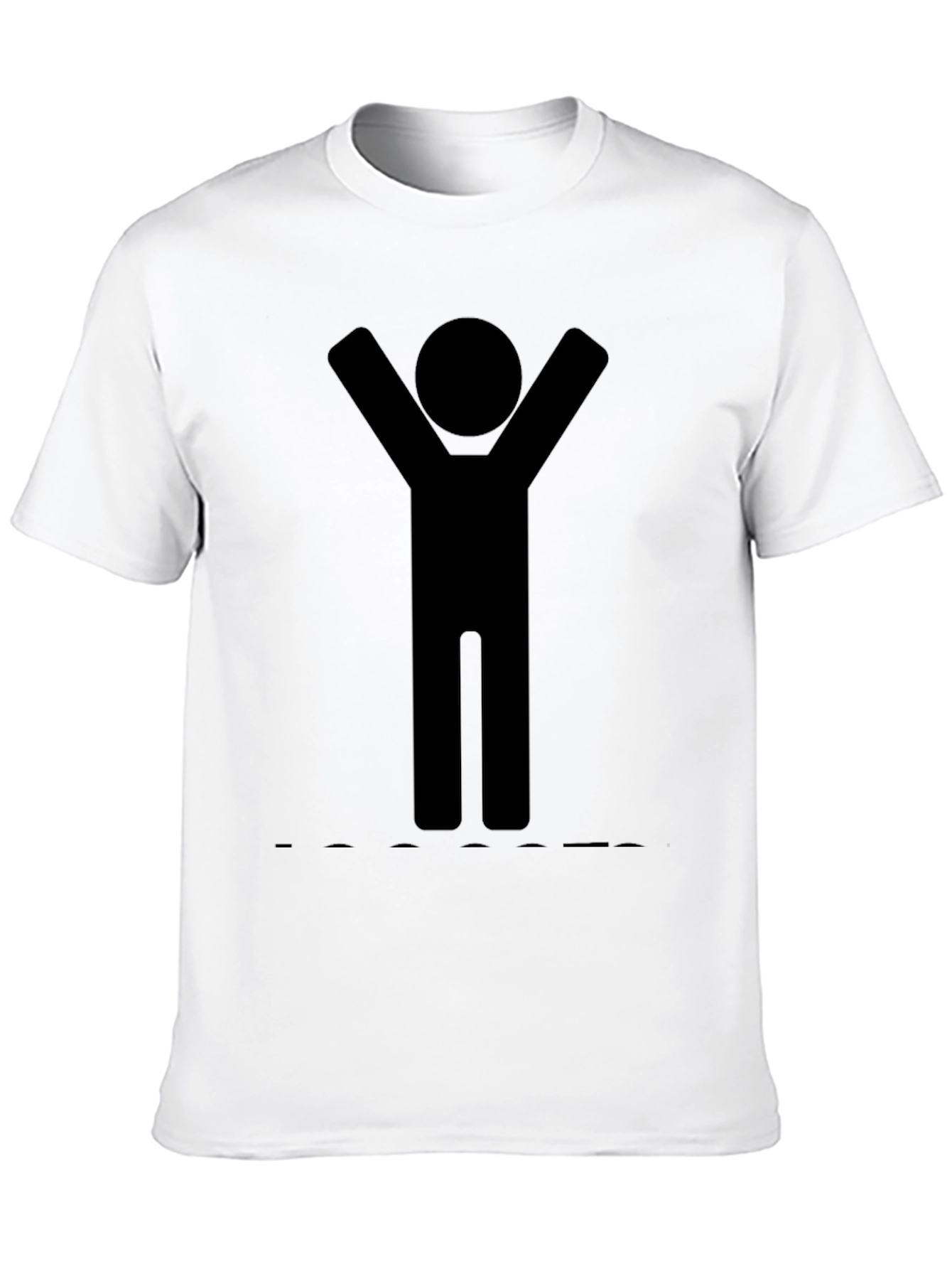 Stick Figure Celebration Black T-Shirt