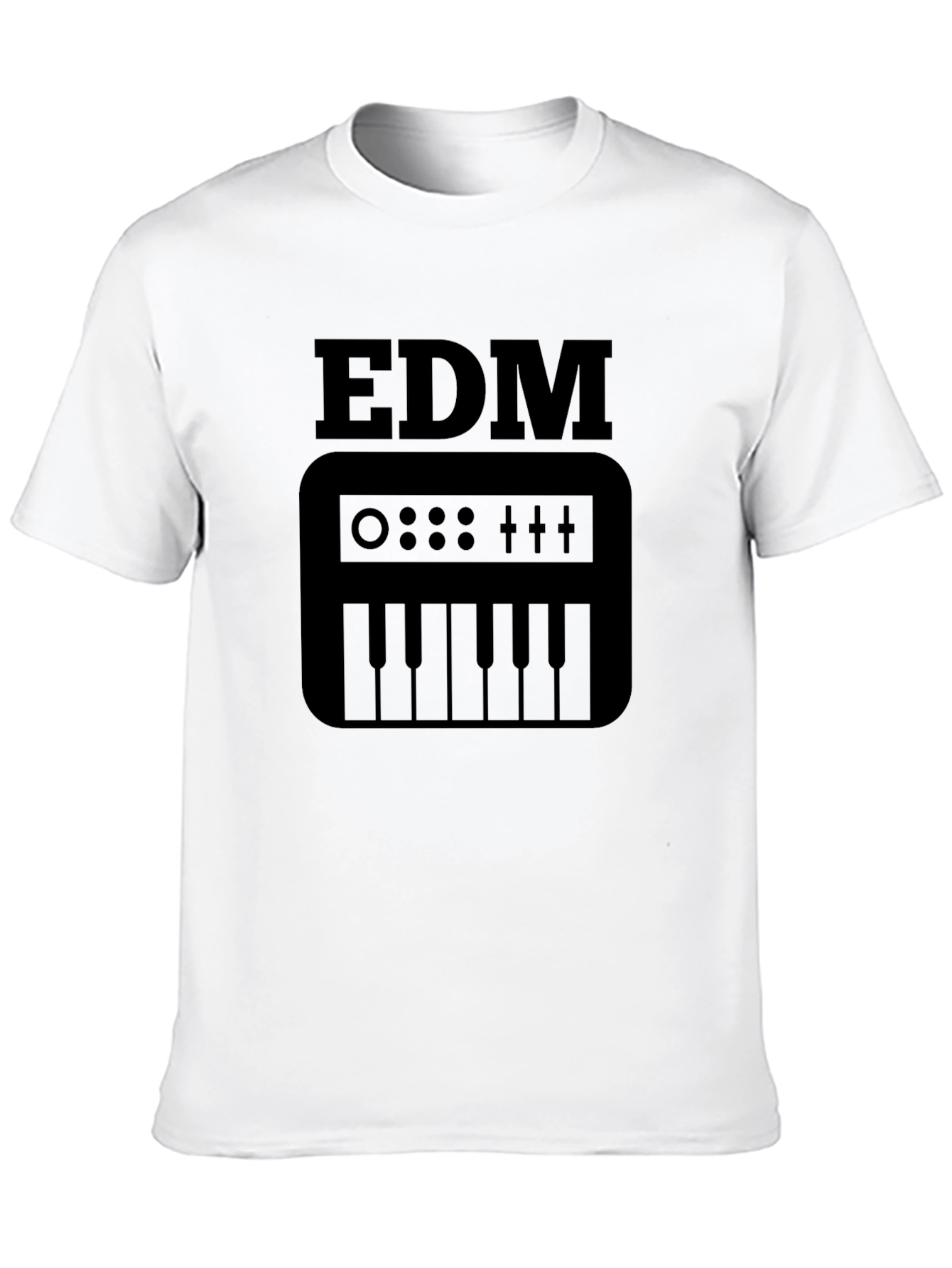 EDM Music Keyboard T-Shirt - Black Graphic Tee
