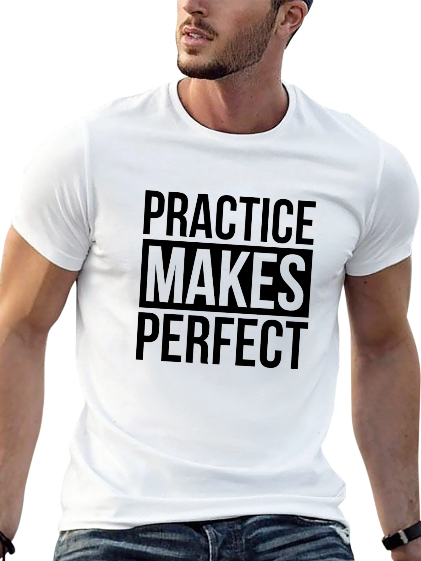 Practice Makes Perfect Graphic T-Shirt - Black
