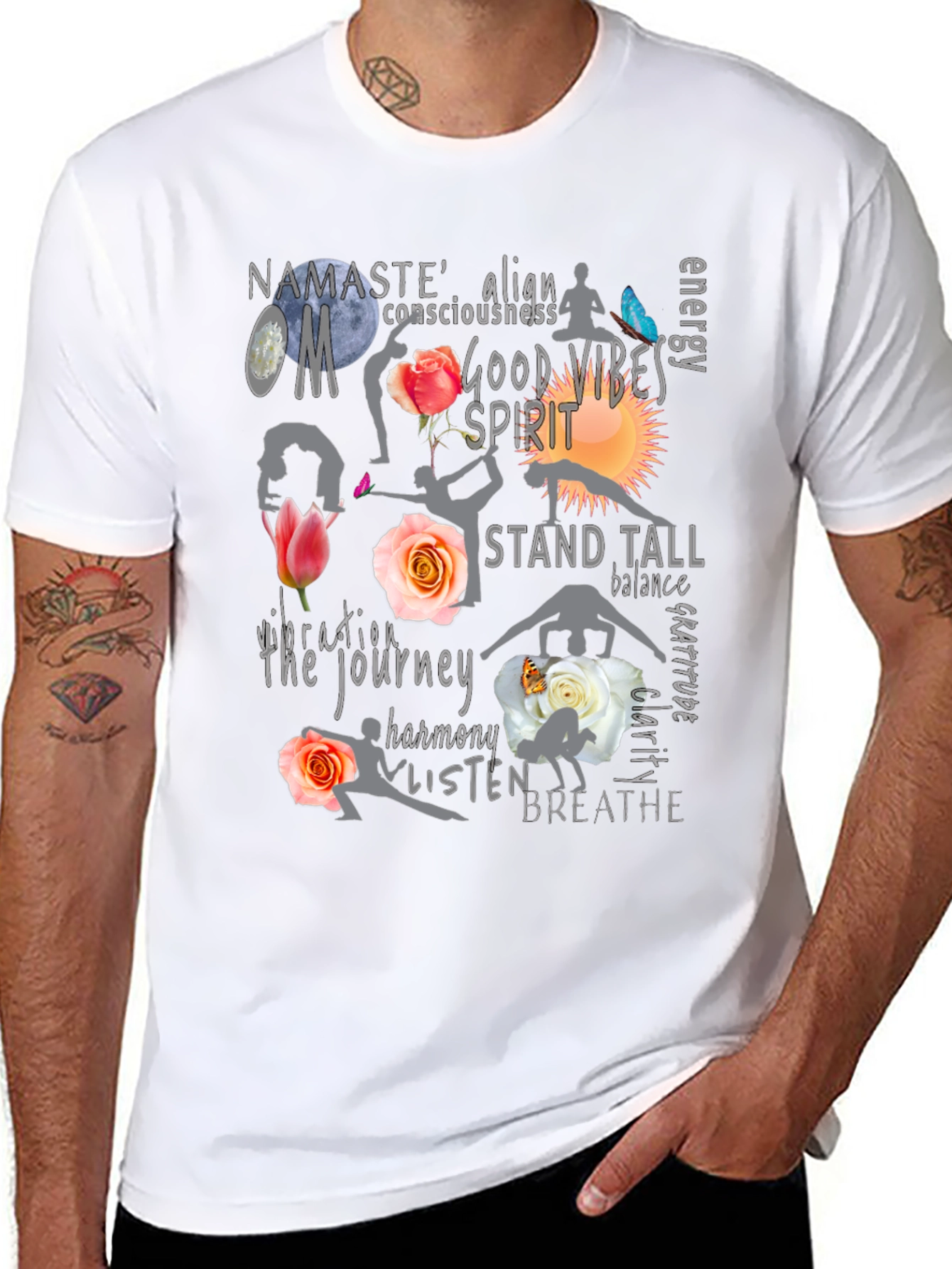 Yoga Vibes Black T-Shirt