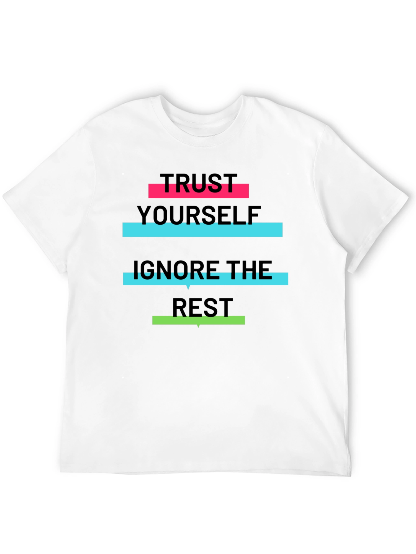 Trust Yourself Graphic Tee - Black Cotton T-Shirt