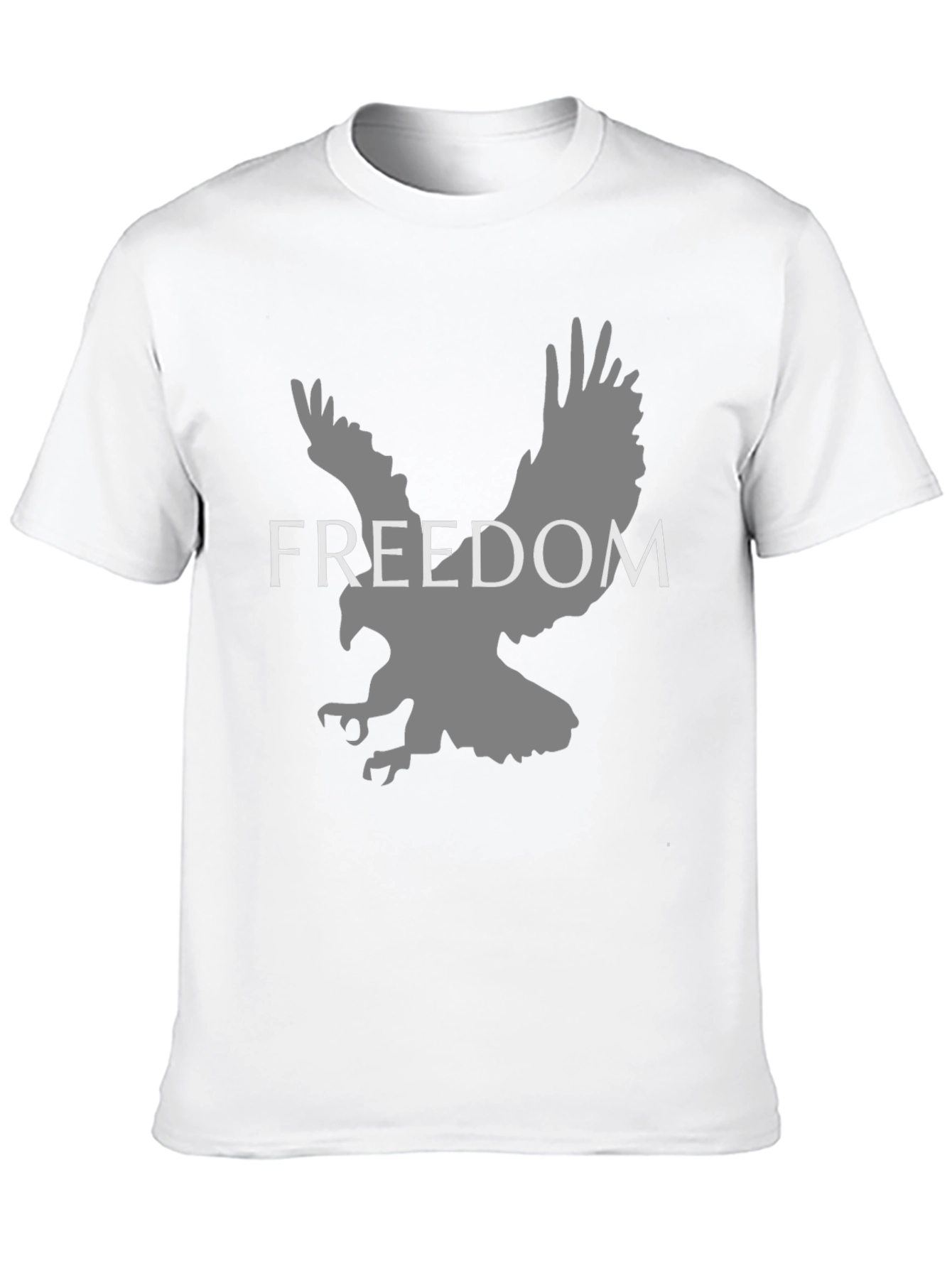 Freedom Eagle Graphic Tee - Black Cotton Blend