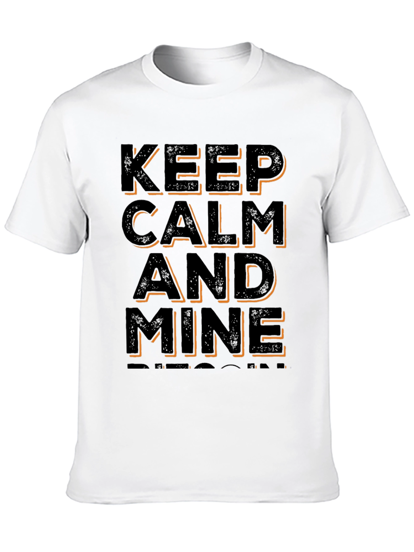 Keep Calm and Mine Bitcoin Black T-Shirt