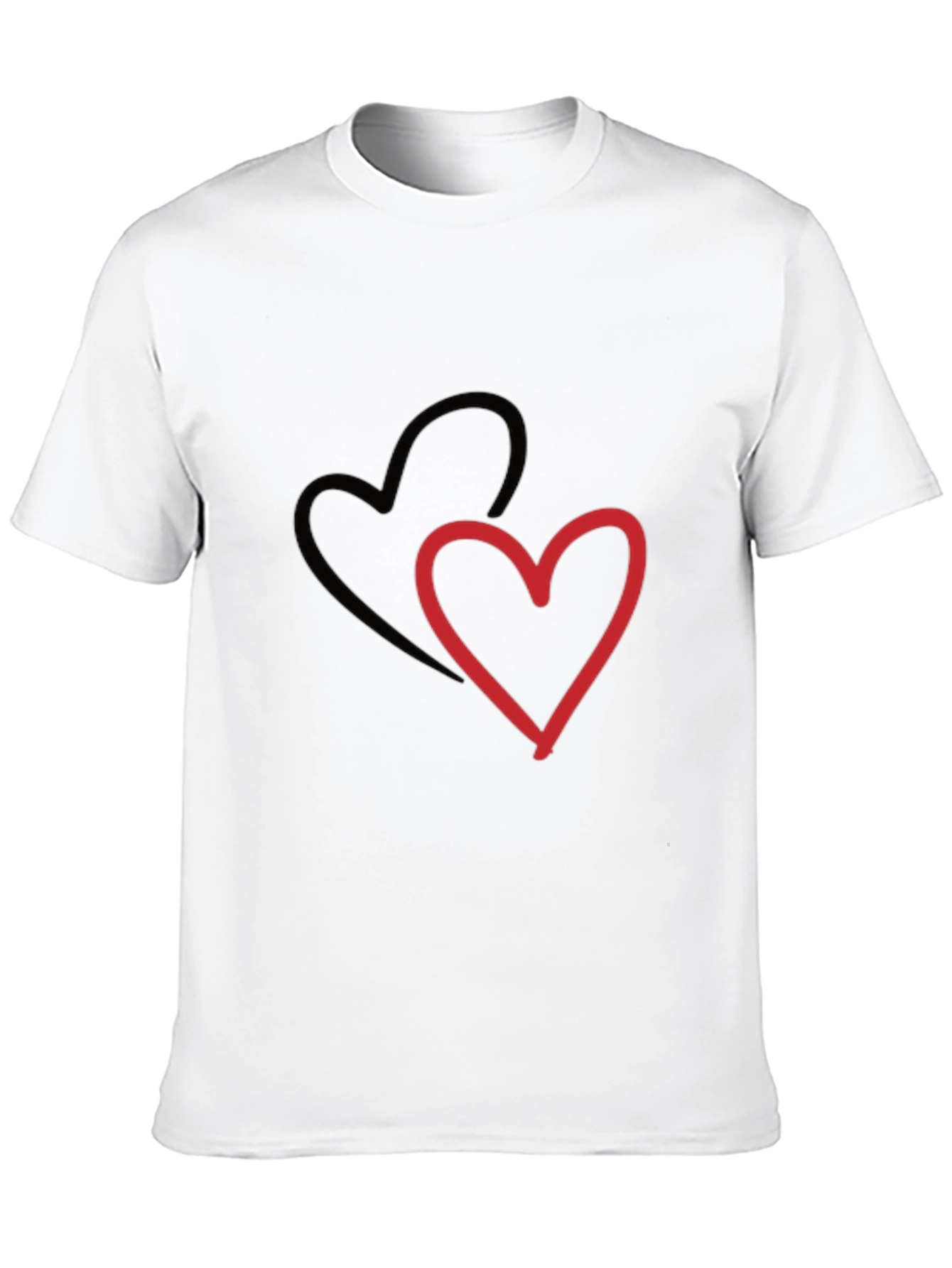Heart Graphic Mens Black T-Shirt