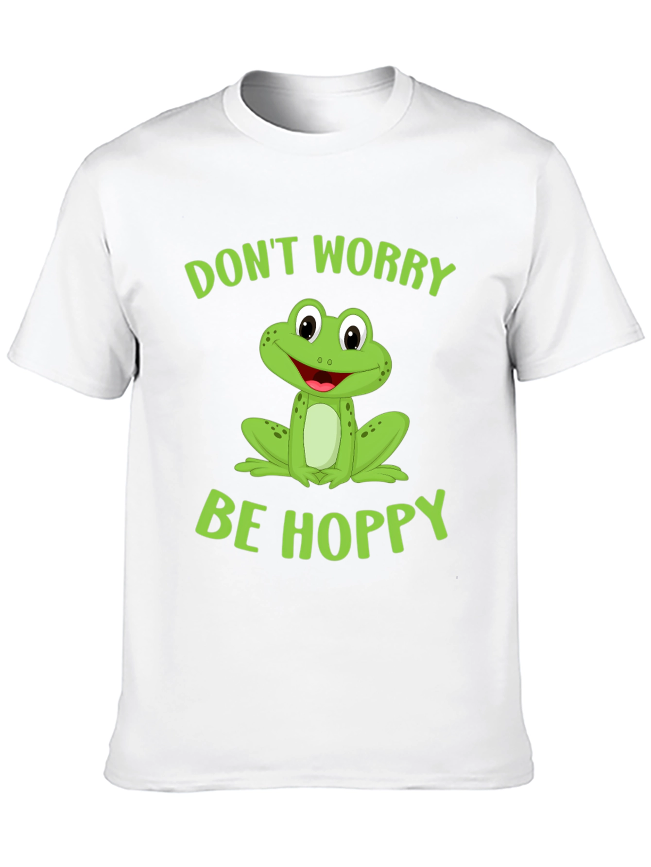 Dont Worry Be Hoppy Frog Graphic Tee