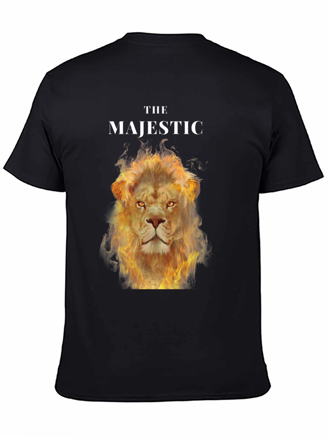 The Majestic Lion Graphic Tee - Fiery Lion Design