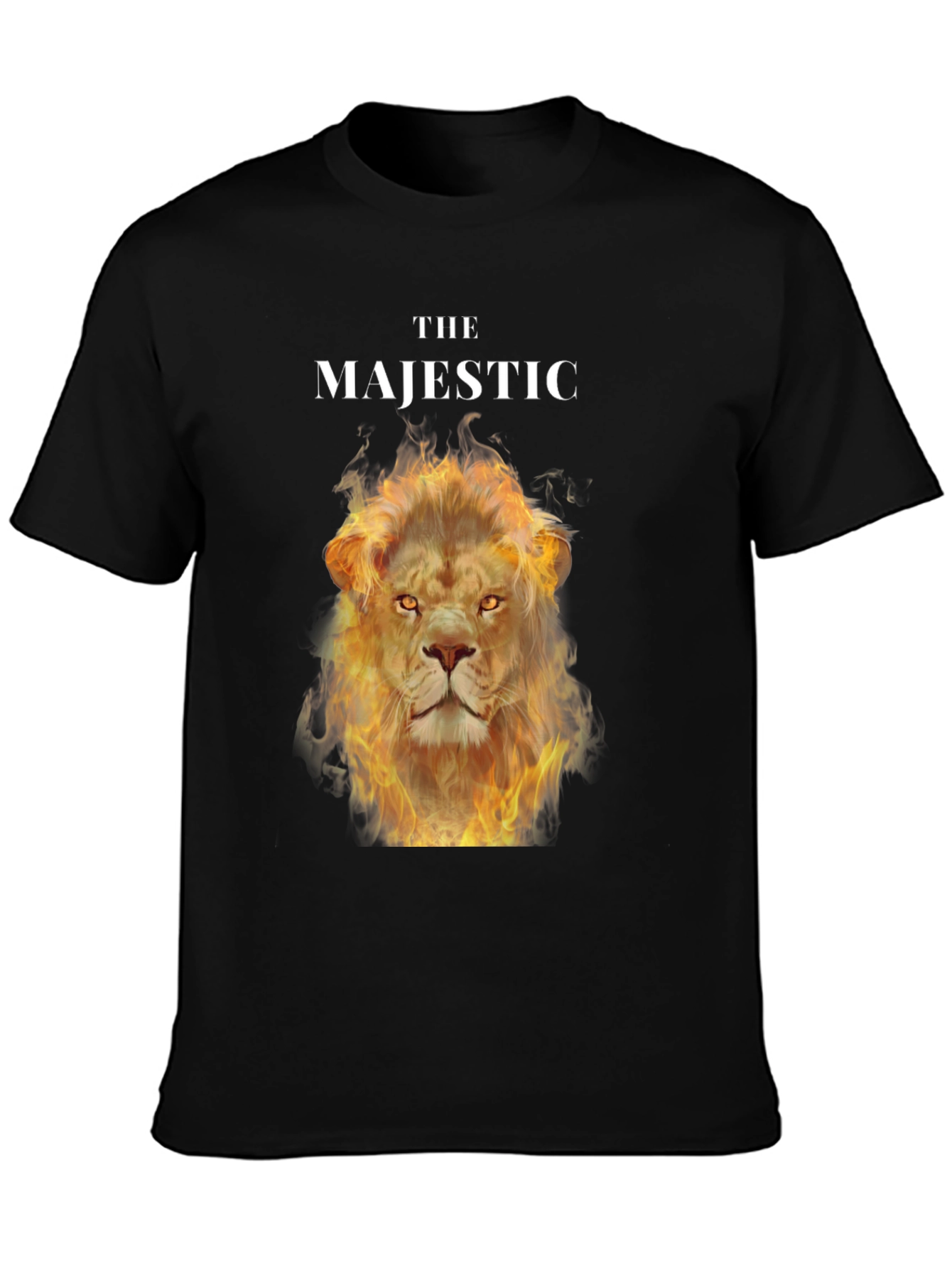 The Majestic Lion Graphic Tee - Fiery Lion Design