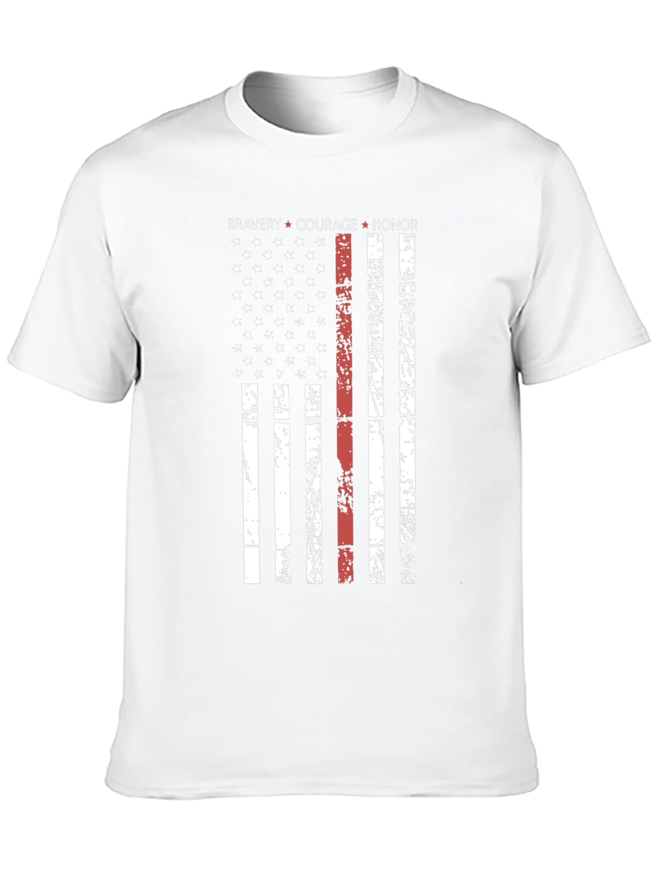 Bravery Courage Honor Flag Graphic T-Shirt