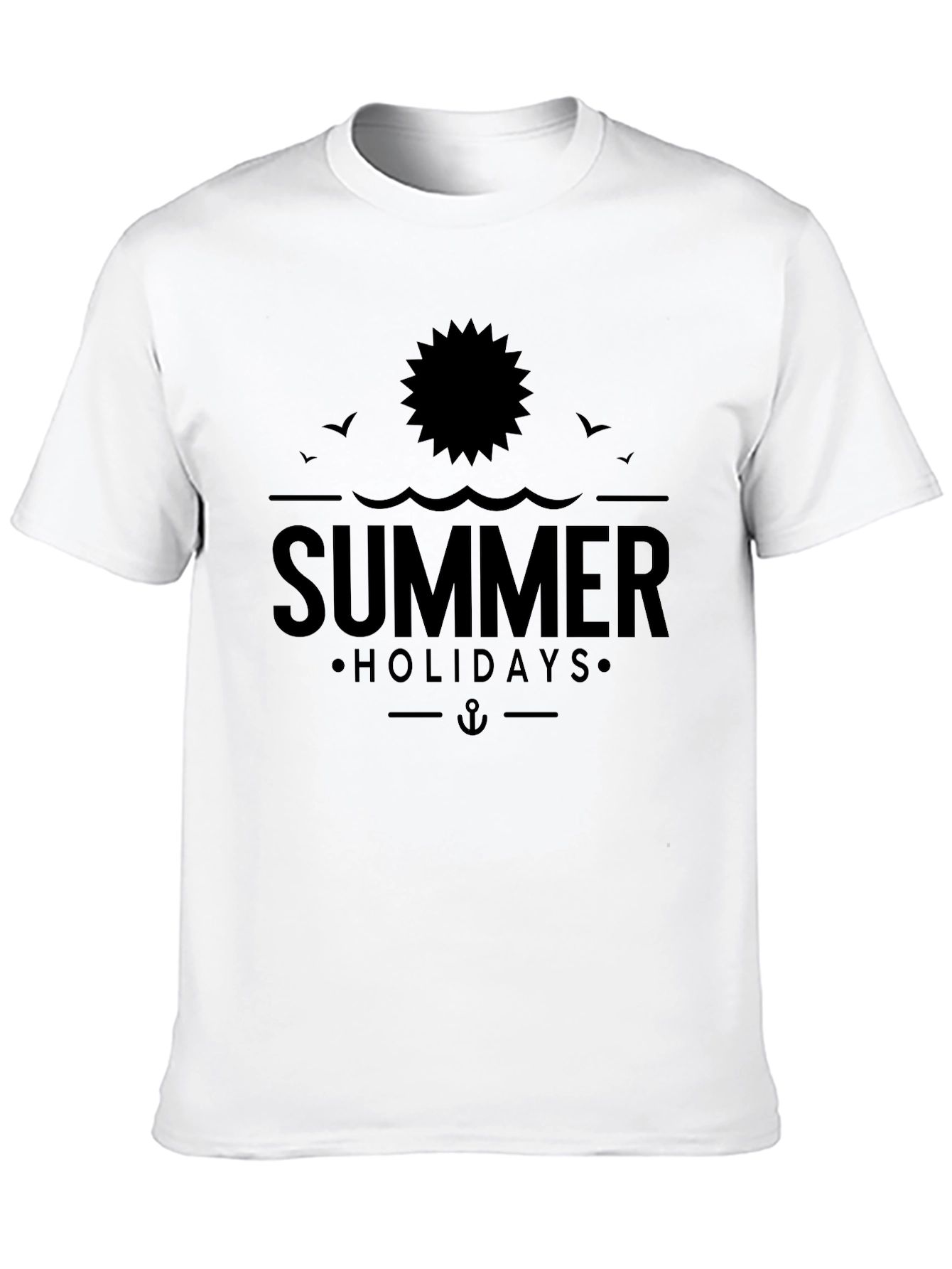 Summer Holidays Graphic Tee - Black