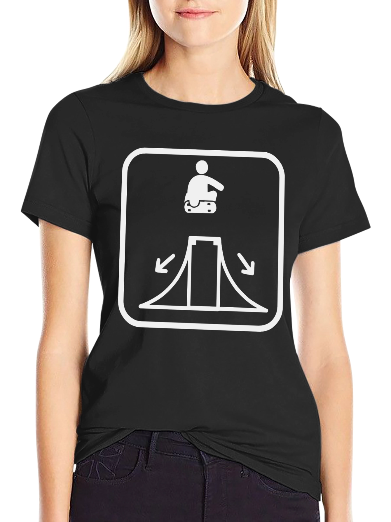 Black Skateboard Ramp Graphic Tee