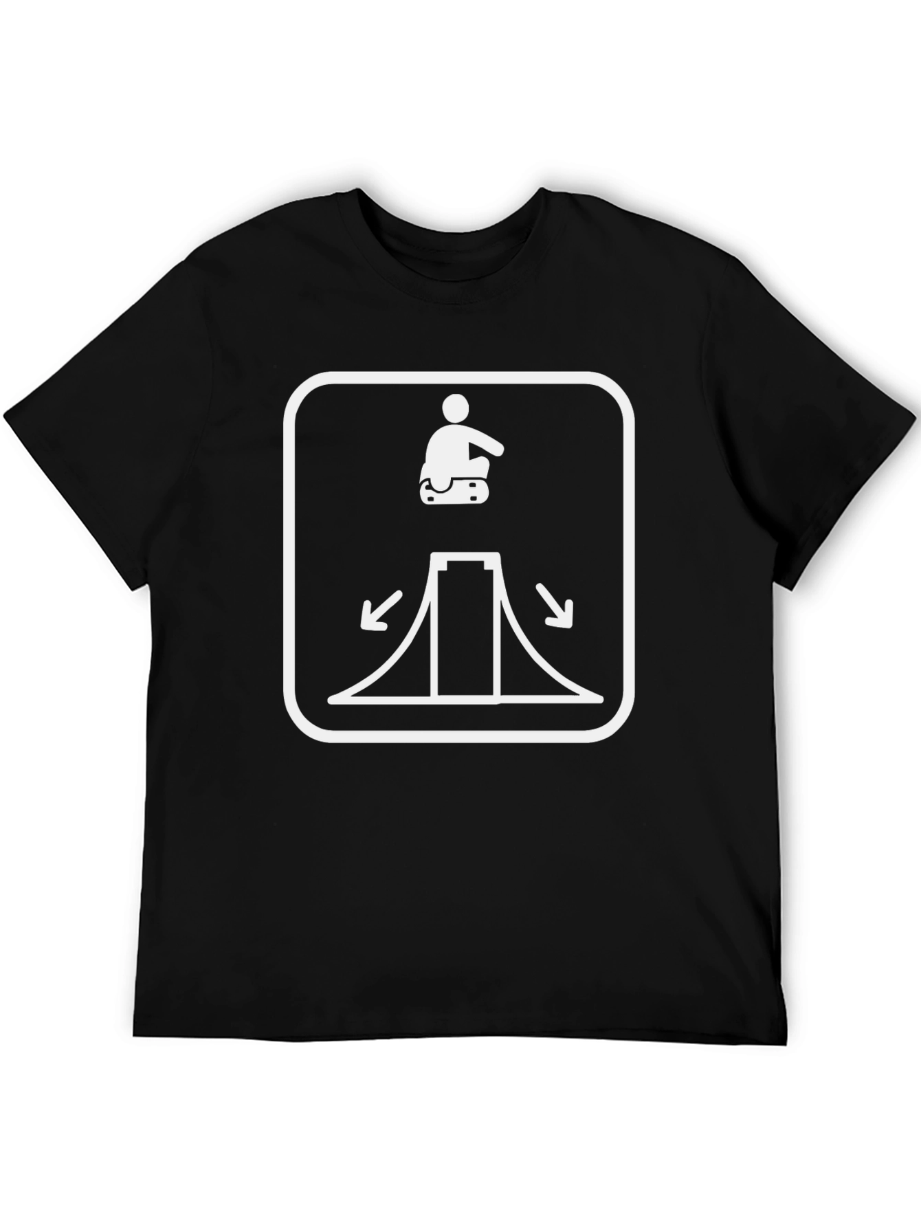 Black Skateboard Ramp Graphic Tee