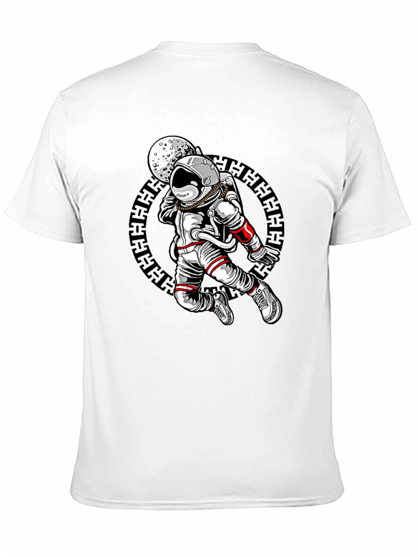 Astronaut Moon Graphic Black T-Shirt