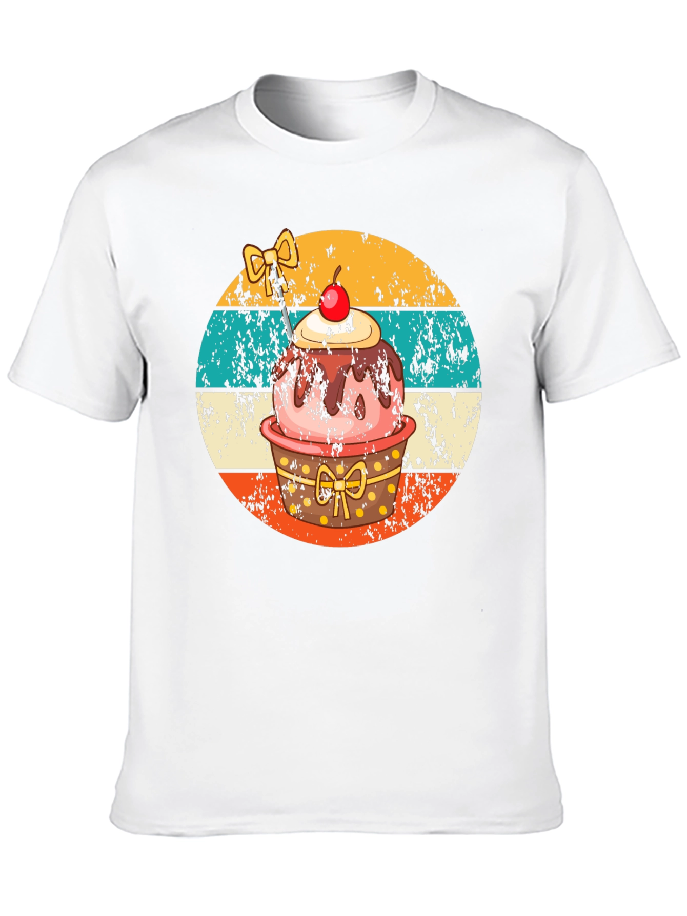 Retro Cupcake T-Shirt - Sweet Treat Design