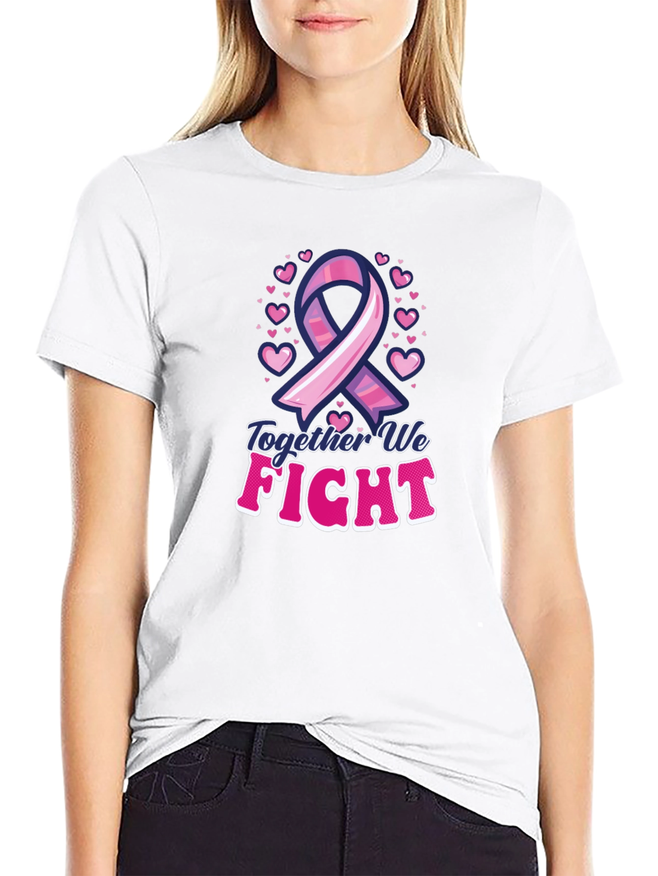 Together We Fight Breast Cancer Awareness T-Shirt