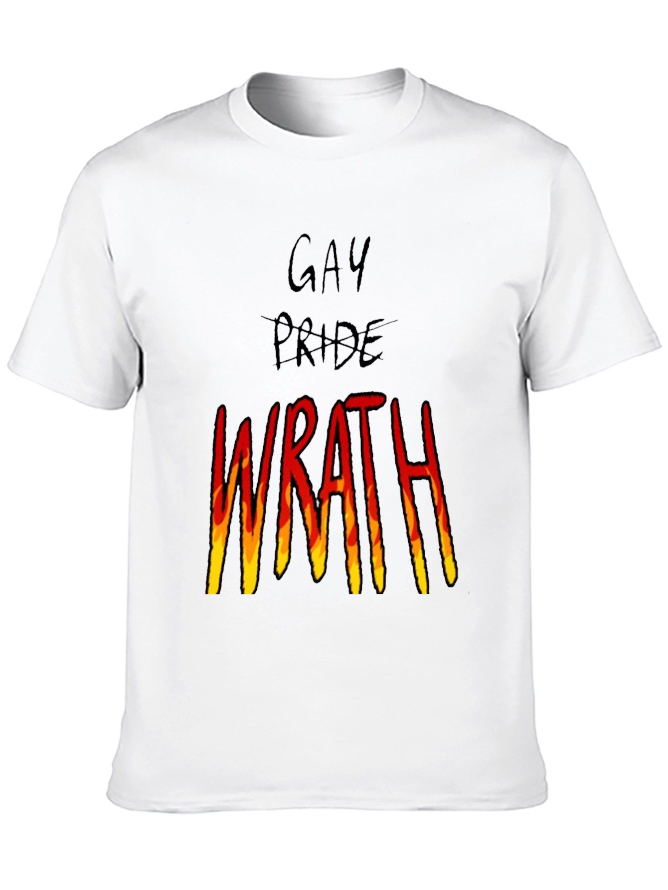 Gay Pride Wrath Graphic Tee - Black