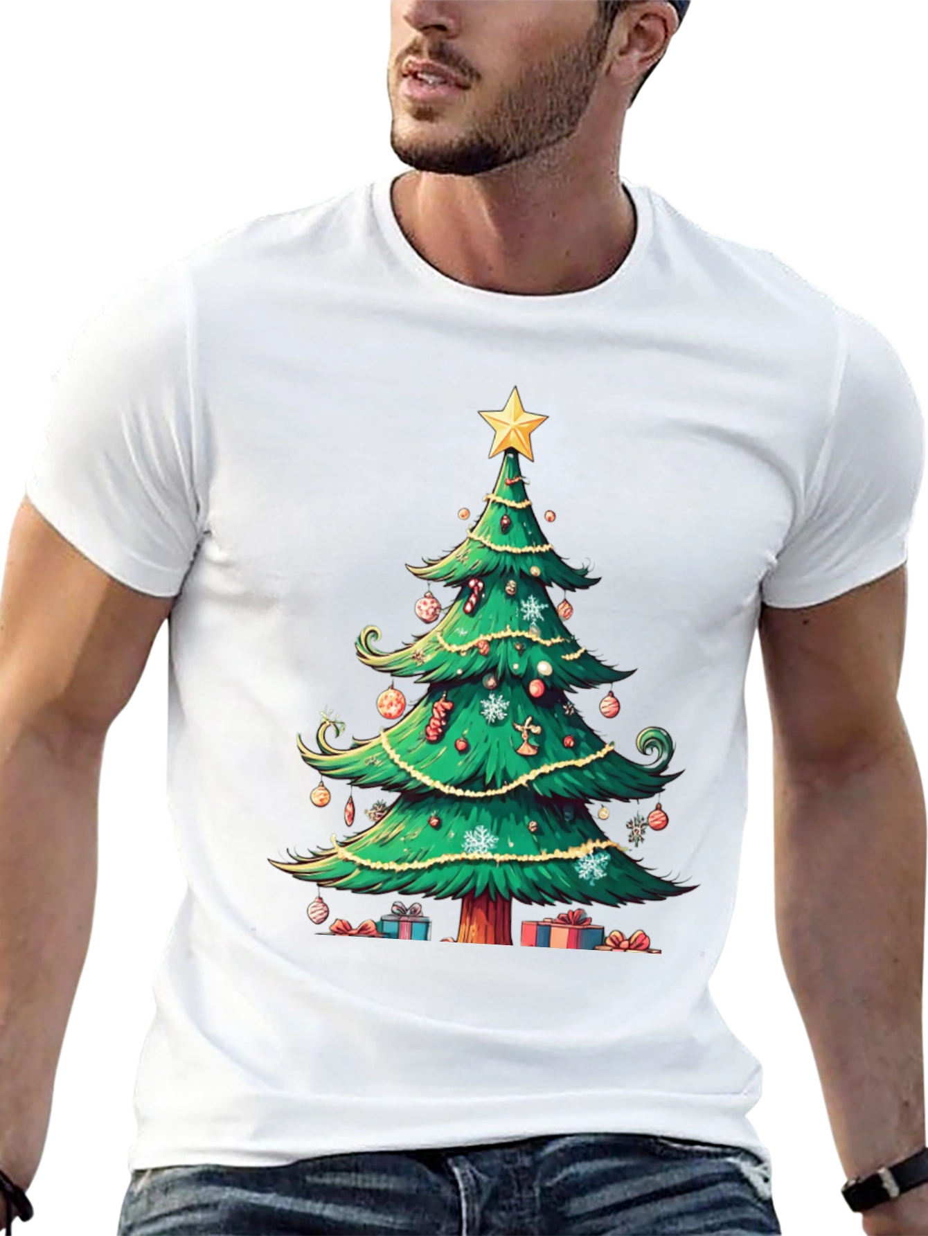 Festive Christmas Tree Graphic Tee