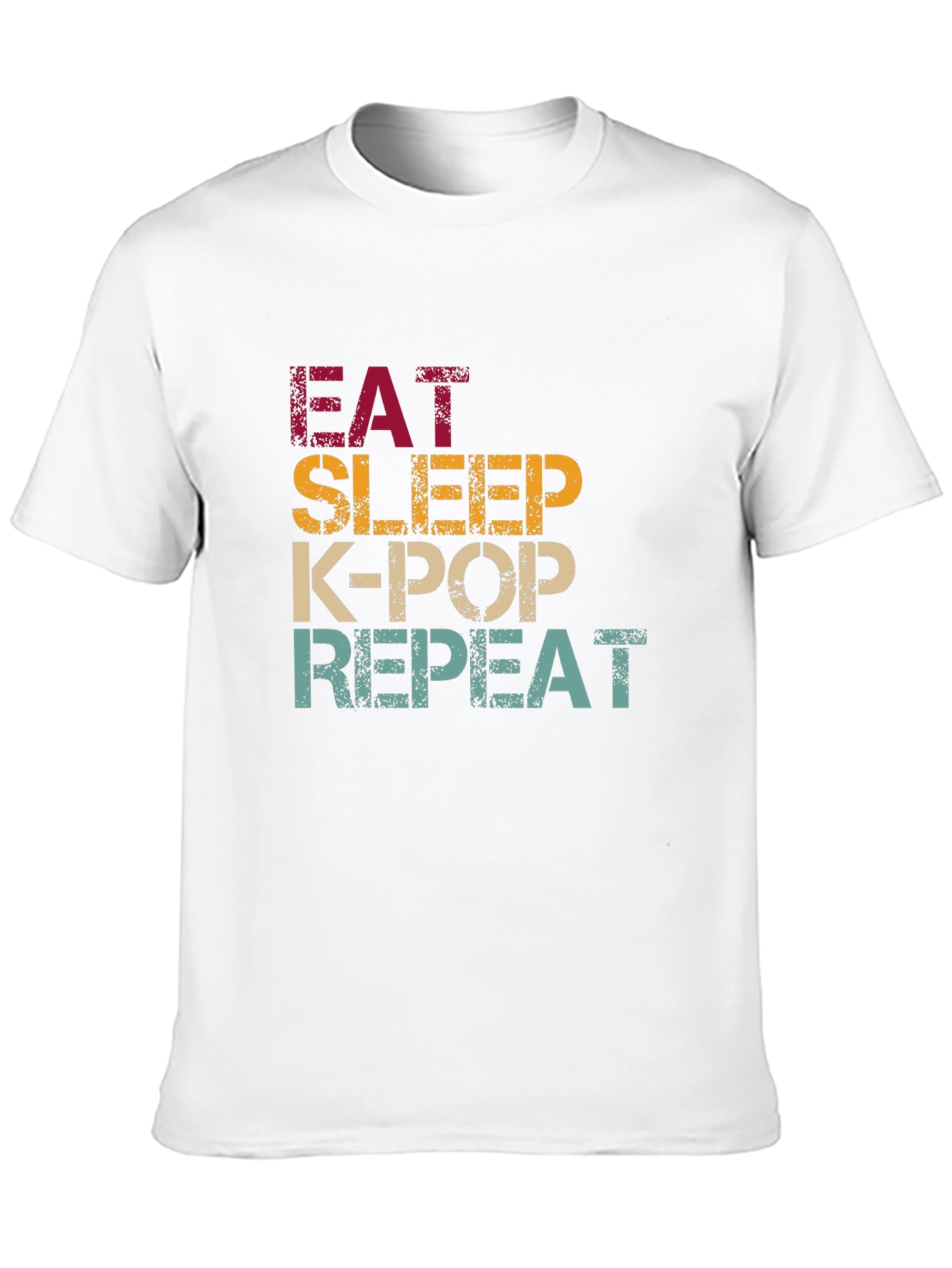 Eat Sleep K-Pop Repeat Graphic T-Shirt