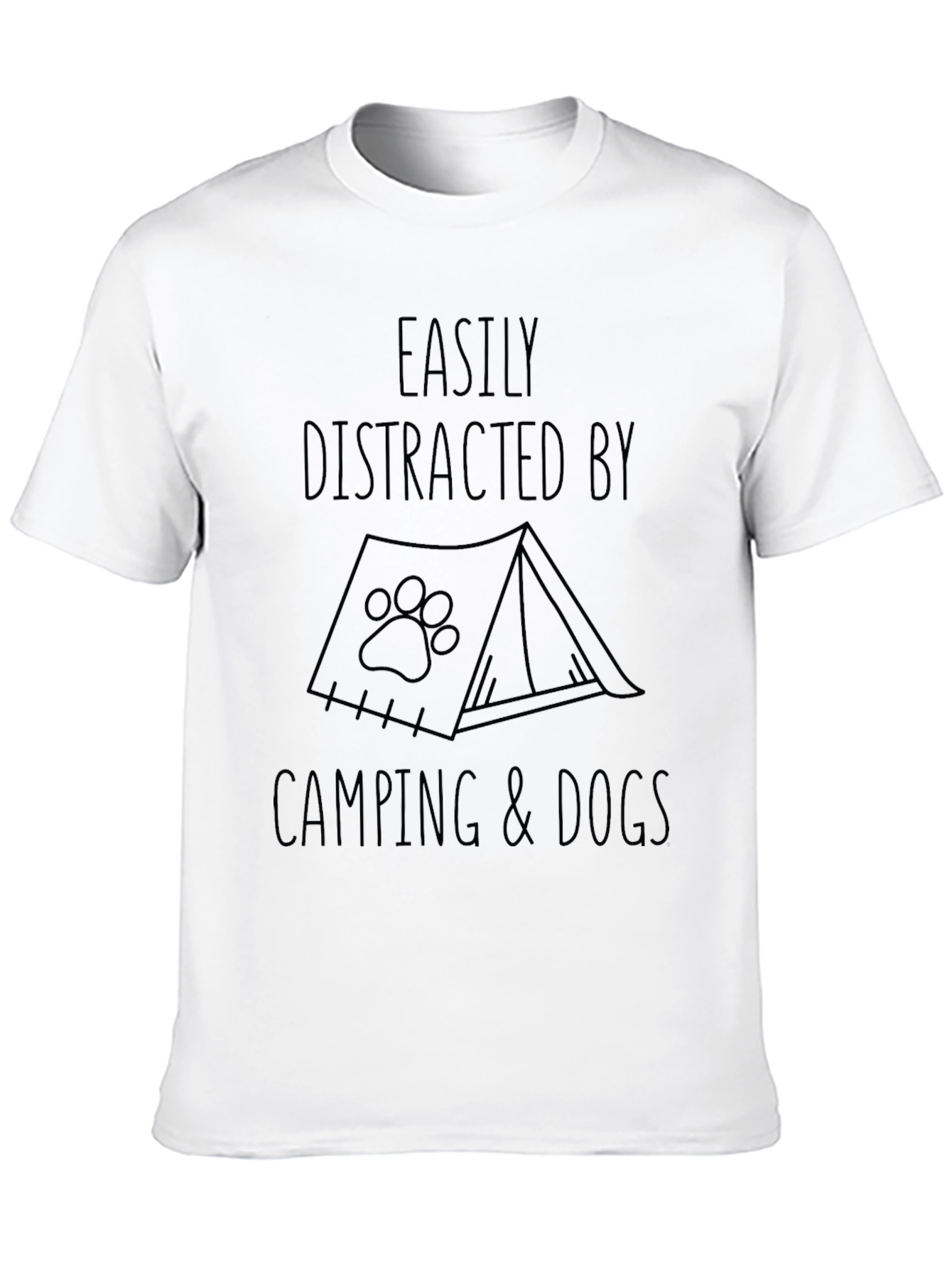 Easily Distracted By Camping & Dogs T-Shirt