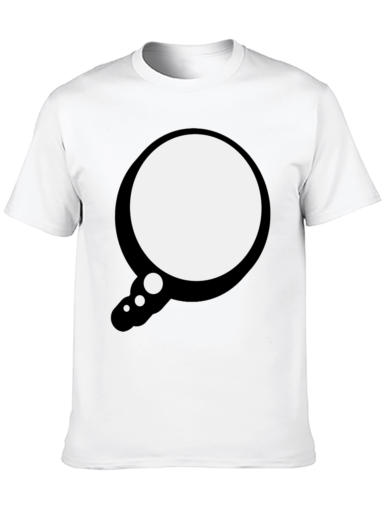 Mens Black T-Shirt with Speech Bubble Design