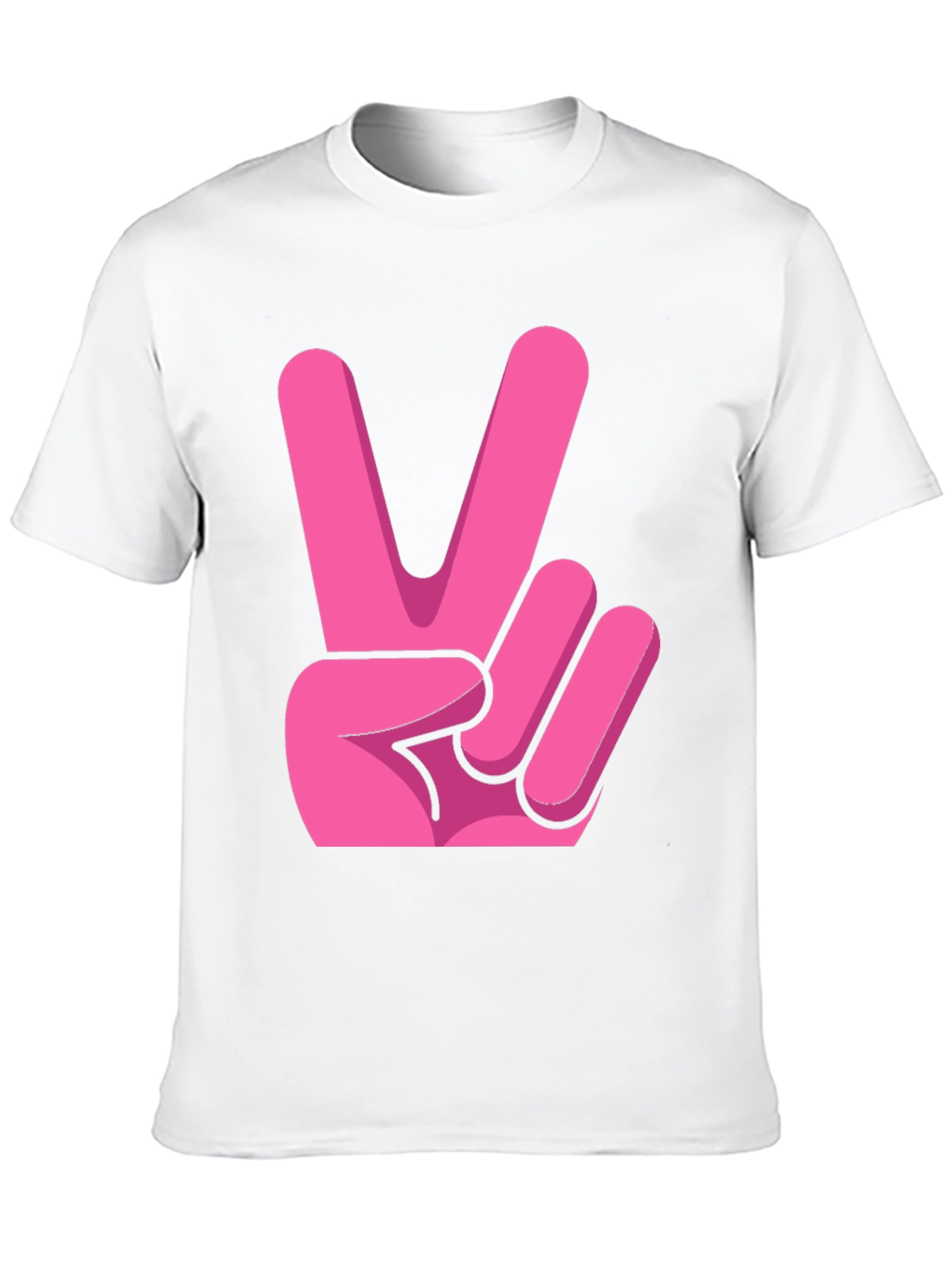 Pink Peace Sign Graphic Tee