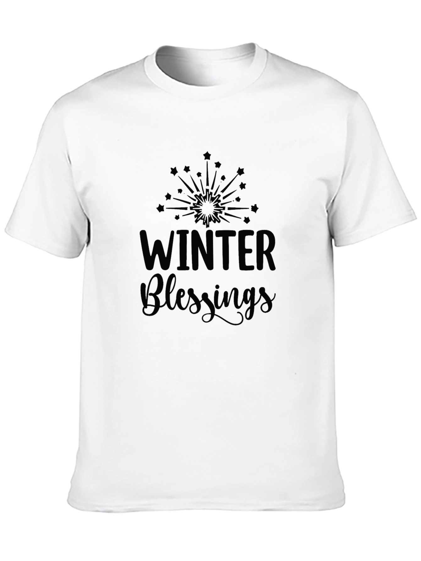 Winter Blessings Graphic Tee - Black Unisex T-Shirt