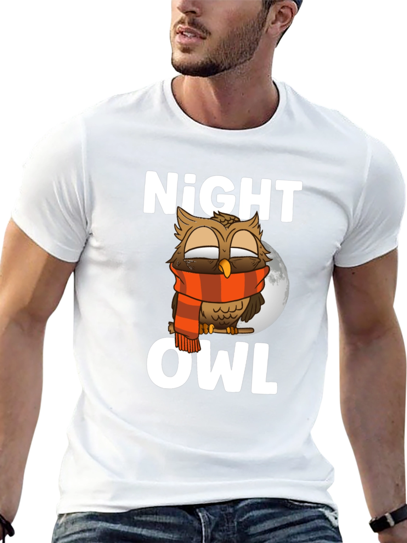 Night Owl Graphic Tee - Unique Owl Design