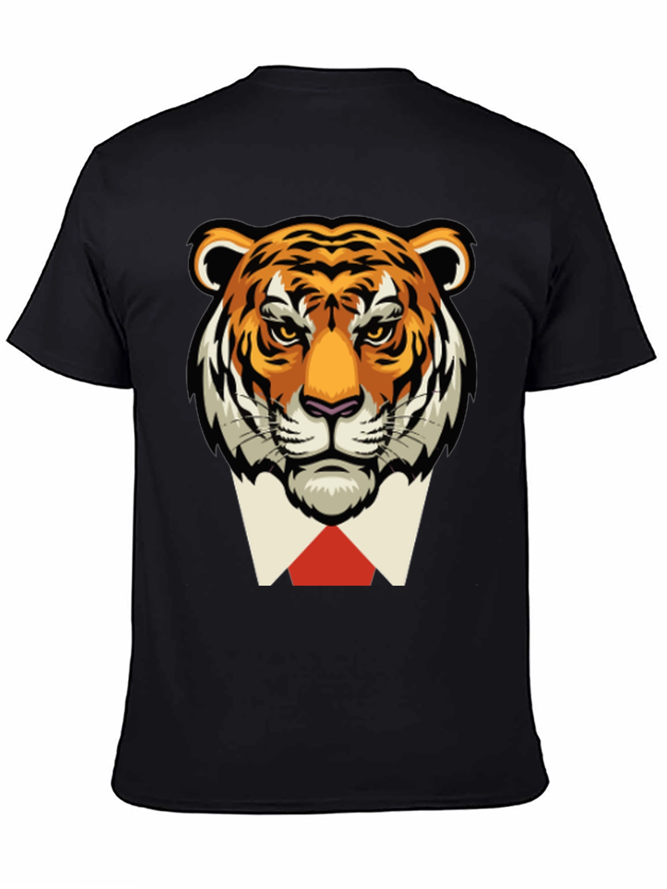 Tiger Head Black T-Shirt - Classy Animal Tee