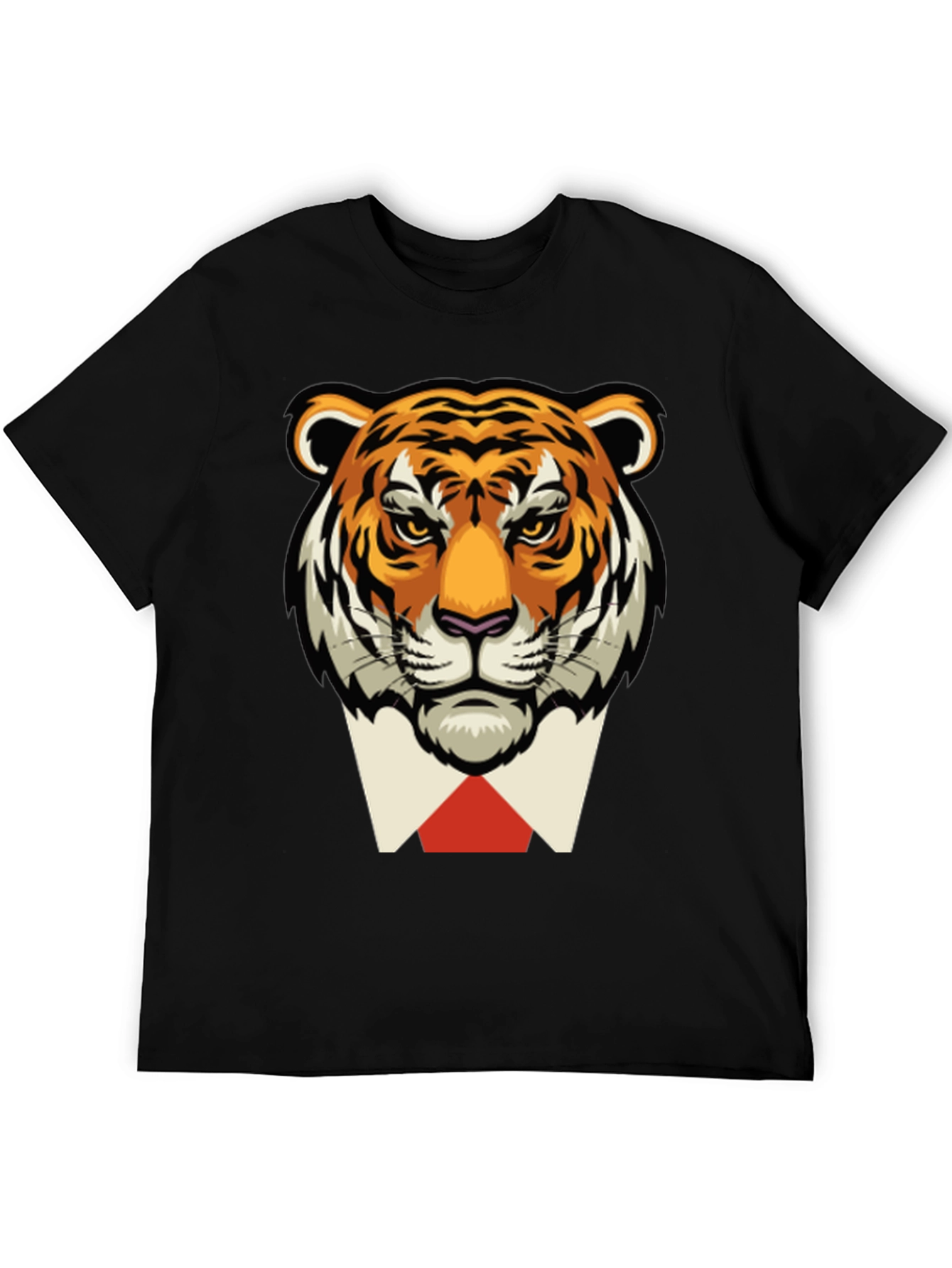Tiger Head Black T-Shirt - Classy Animal Tee
