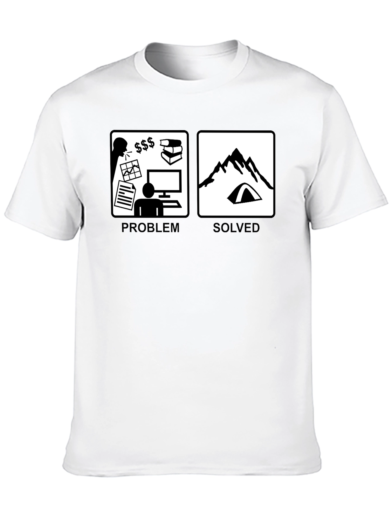 Problem Solved: Camping T-Shirt - Funny Graphic Tee
