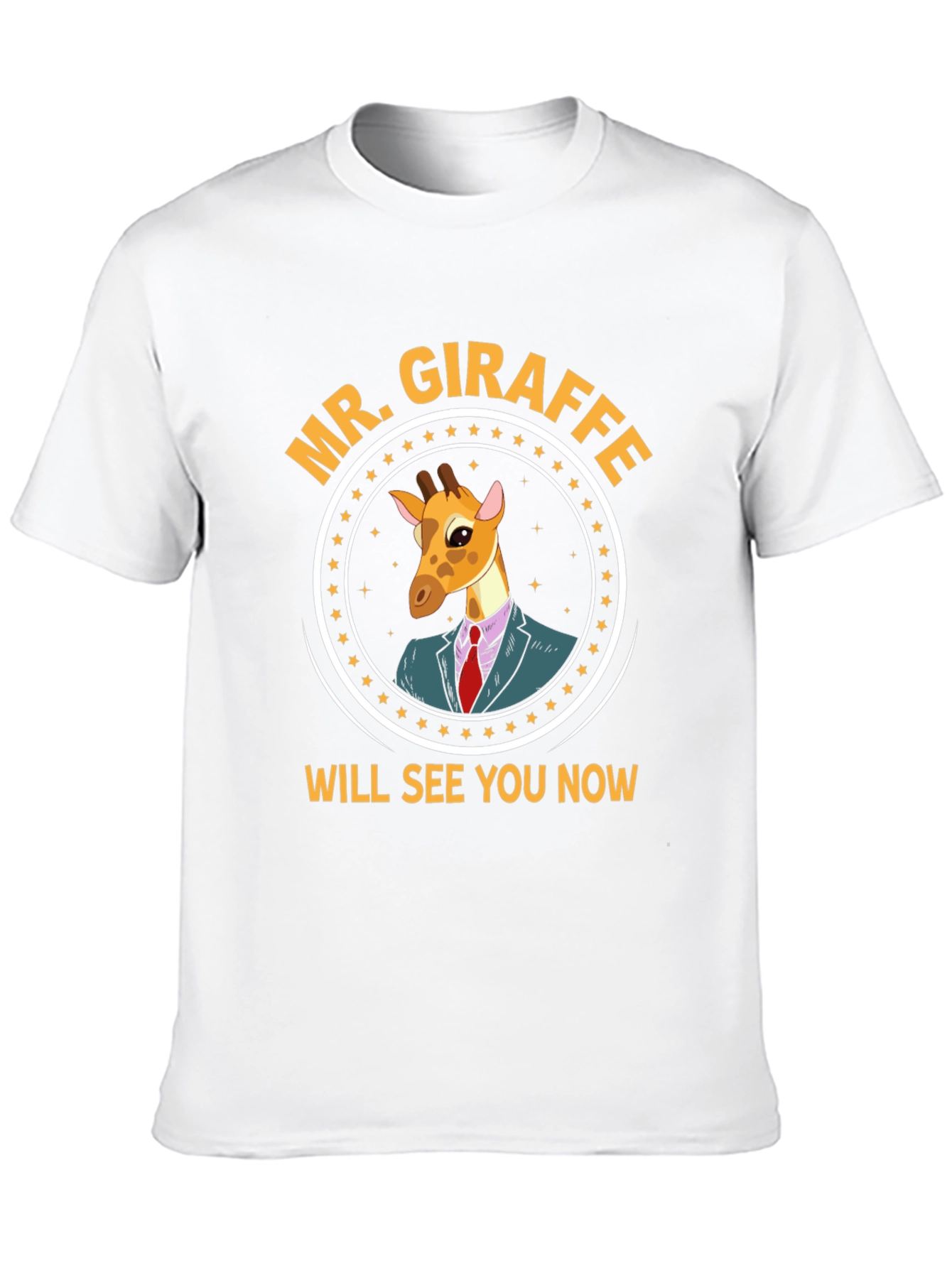Mr. Giraffe Will See You Now Black T-Shirt