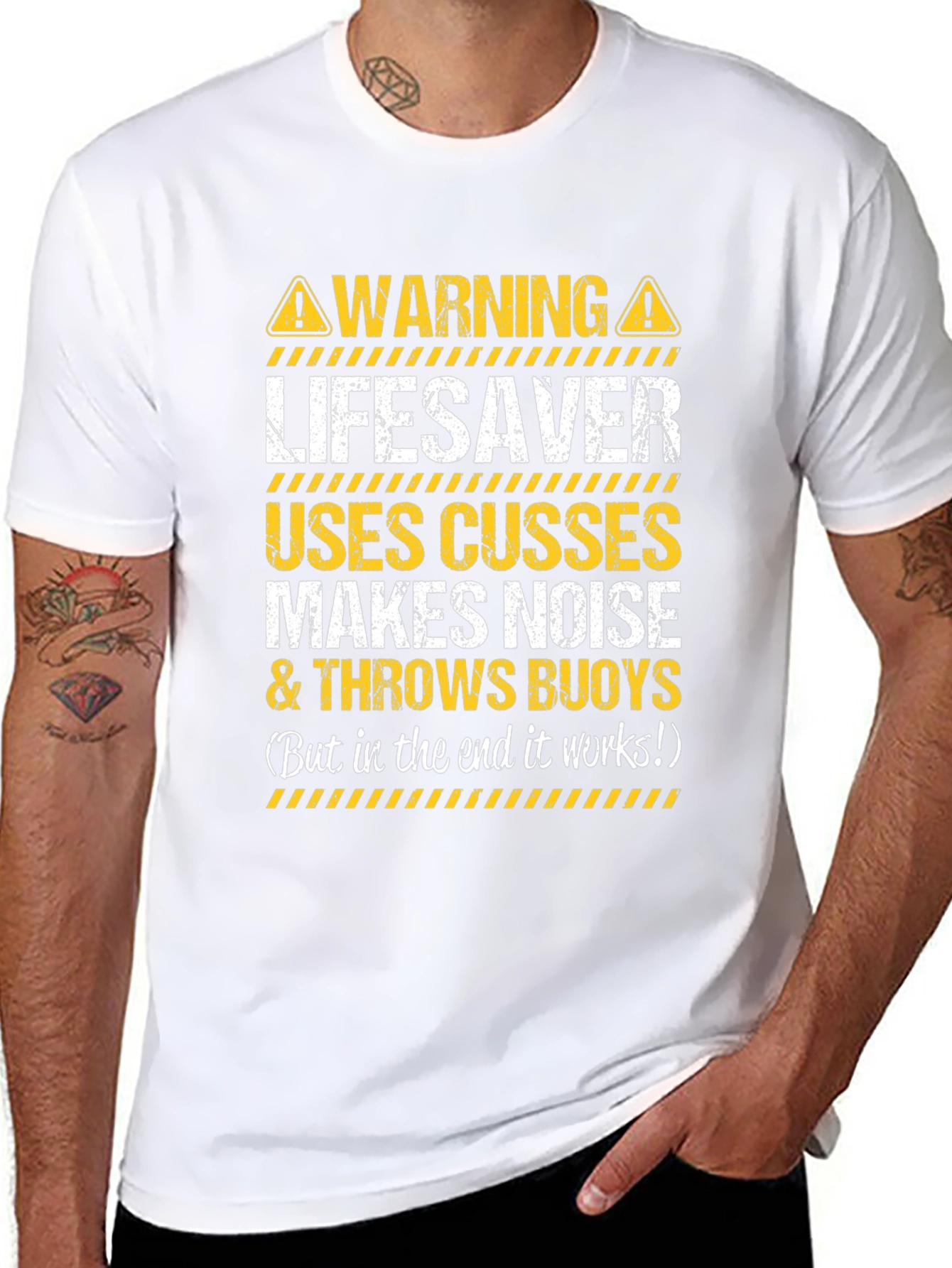 Warning Lifesaver T-Shirt - Funny Rescue Tee