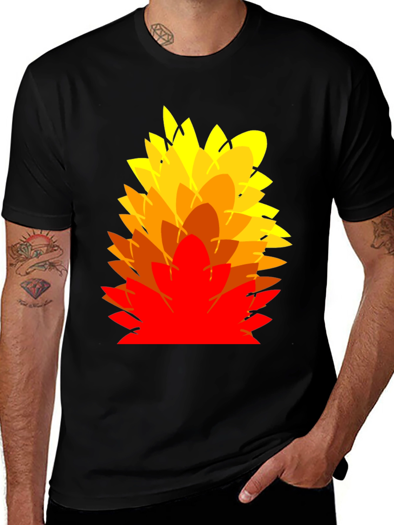 Abstract Floral Graphic Print T-Shirt