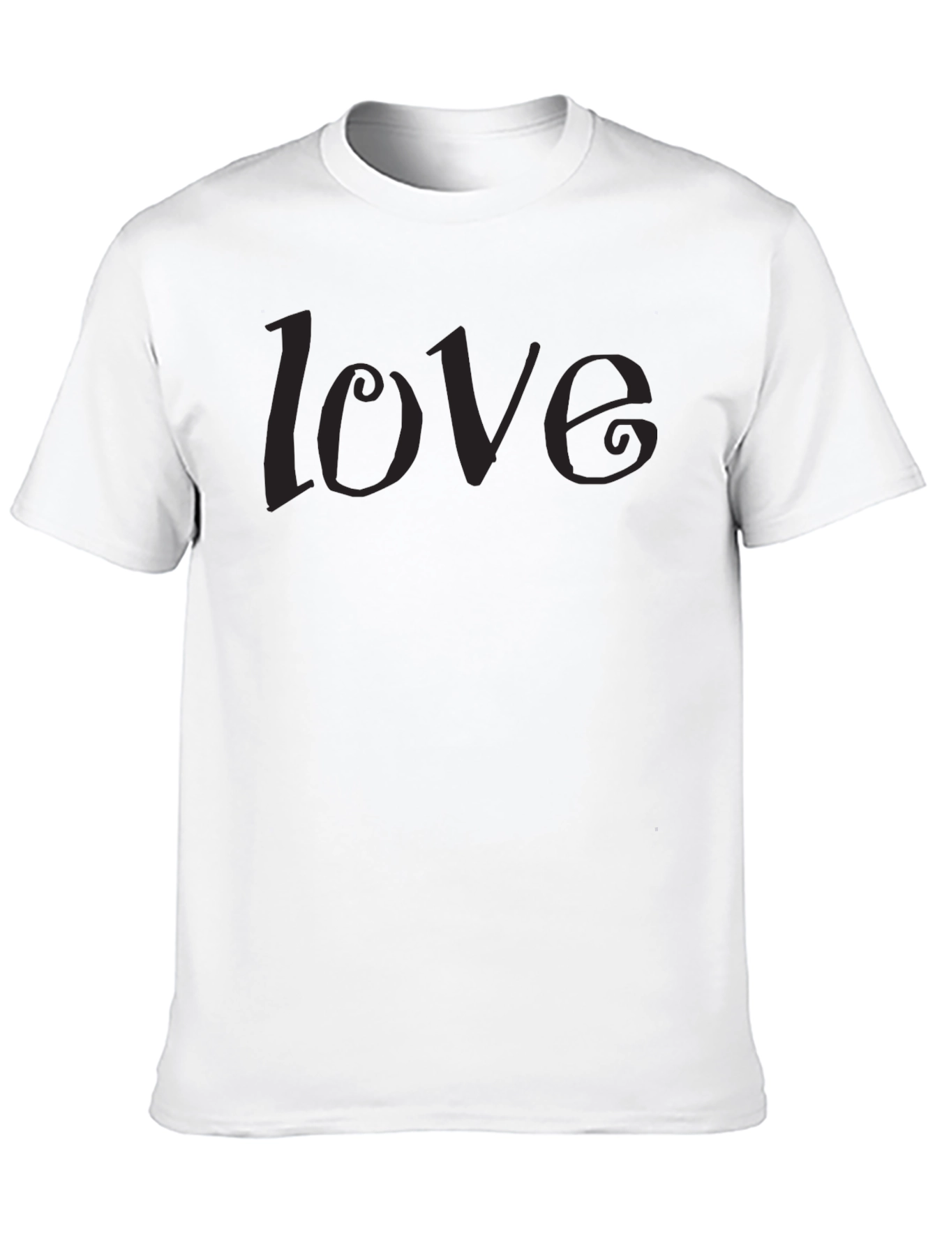 Love Graphic Black T-Shirt Casual Wear