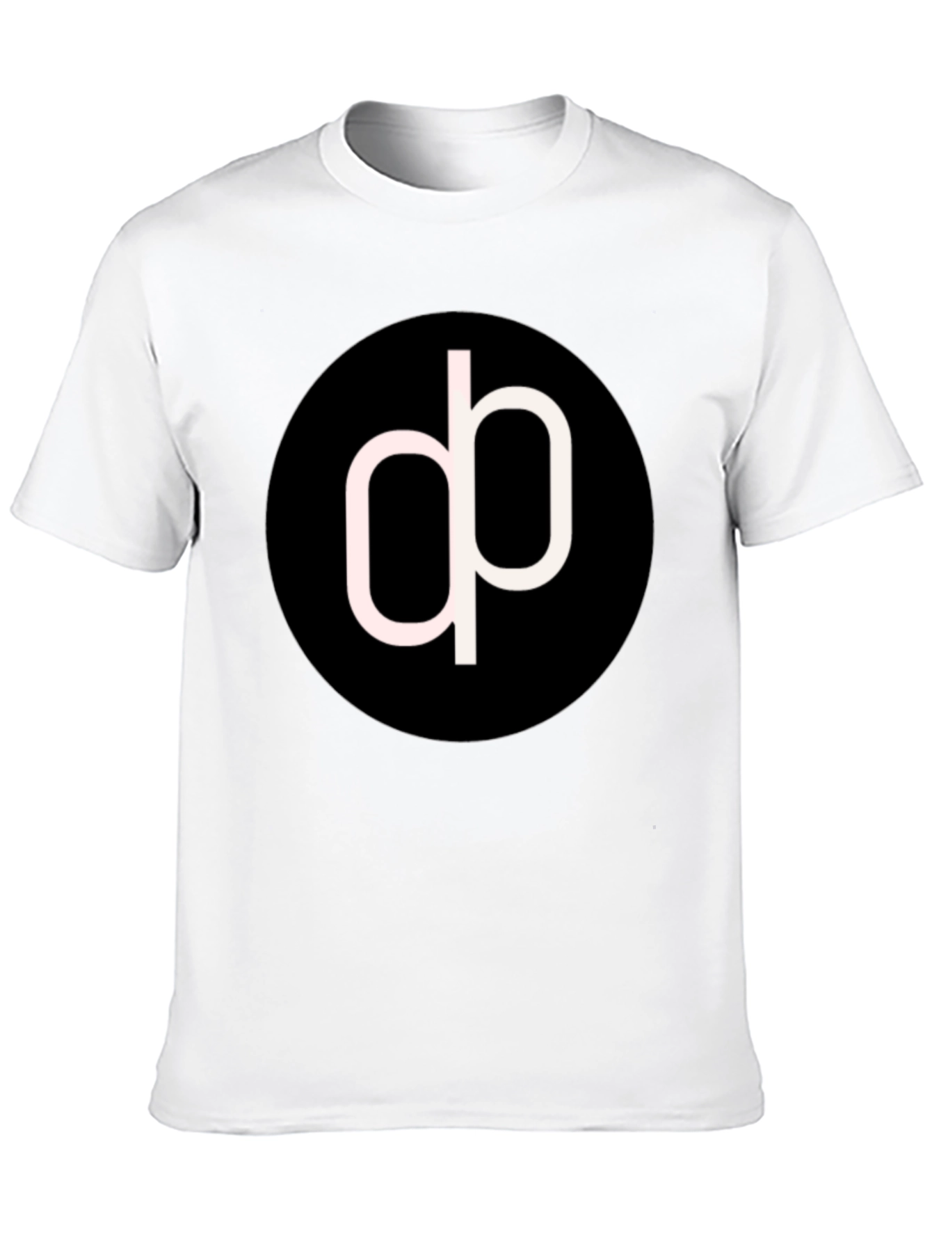 Modern Black T-Shirt with Abstract Circle Logo