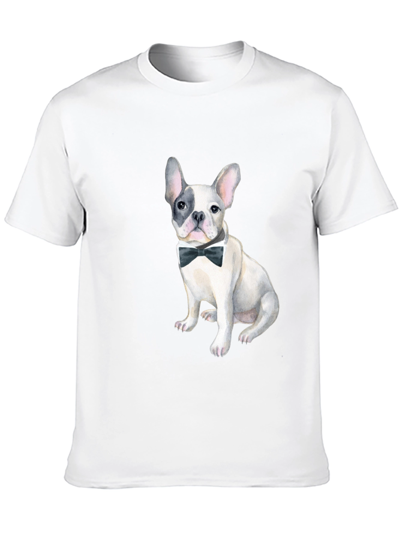 Dog with Bow Tie Black Graphic Tee