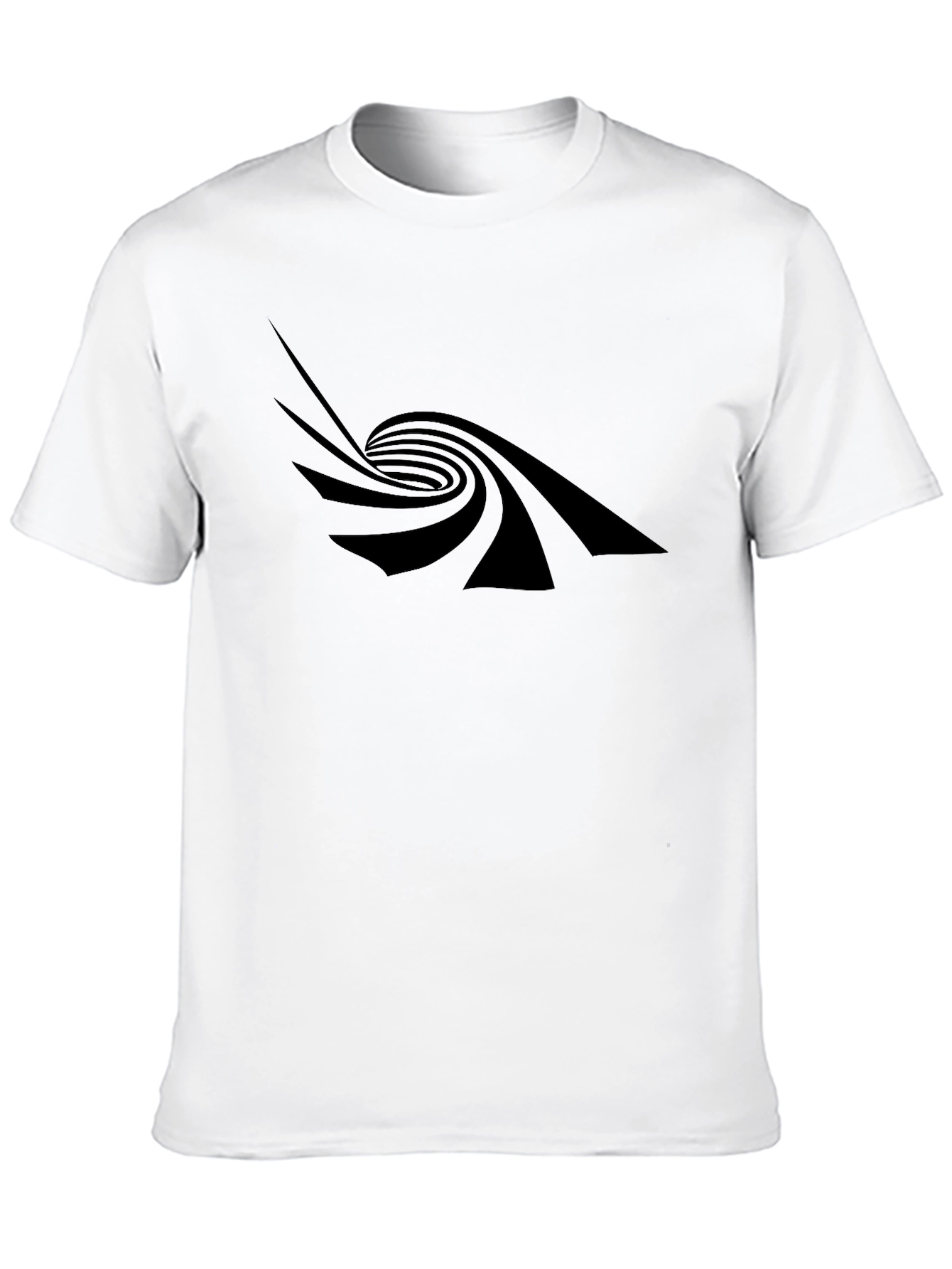 Optical Illusion Black Graphic Tee - Mens Stylish T-Shirt