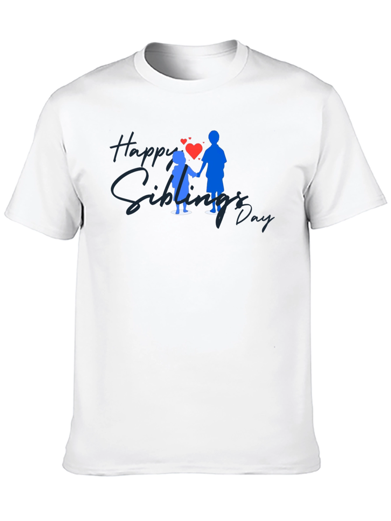 Happy Siblings Day Black T-Shirt