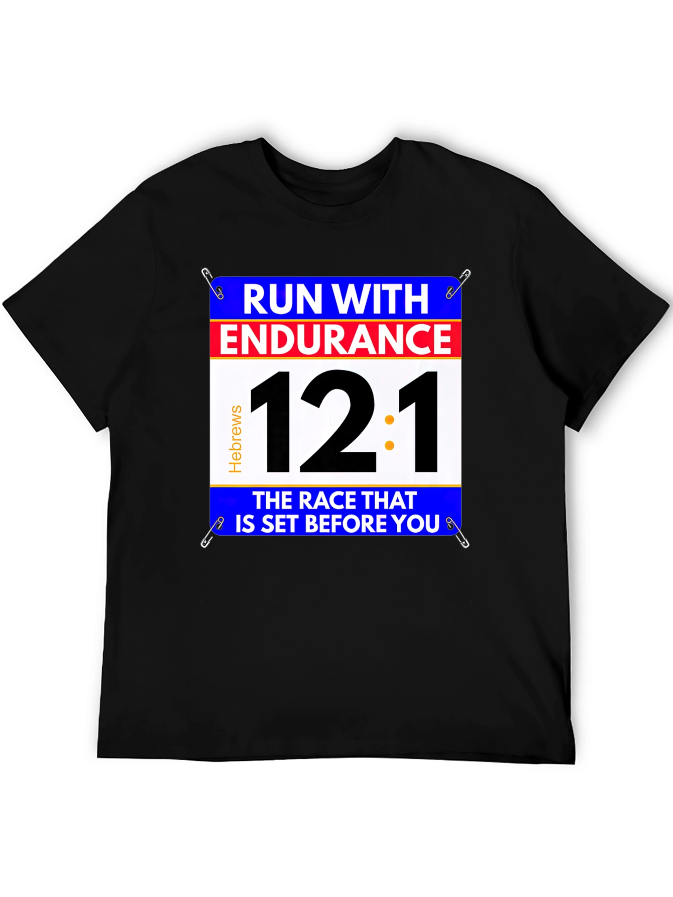 Run with Endurance Hebrews 12:1 T-Shirt