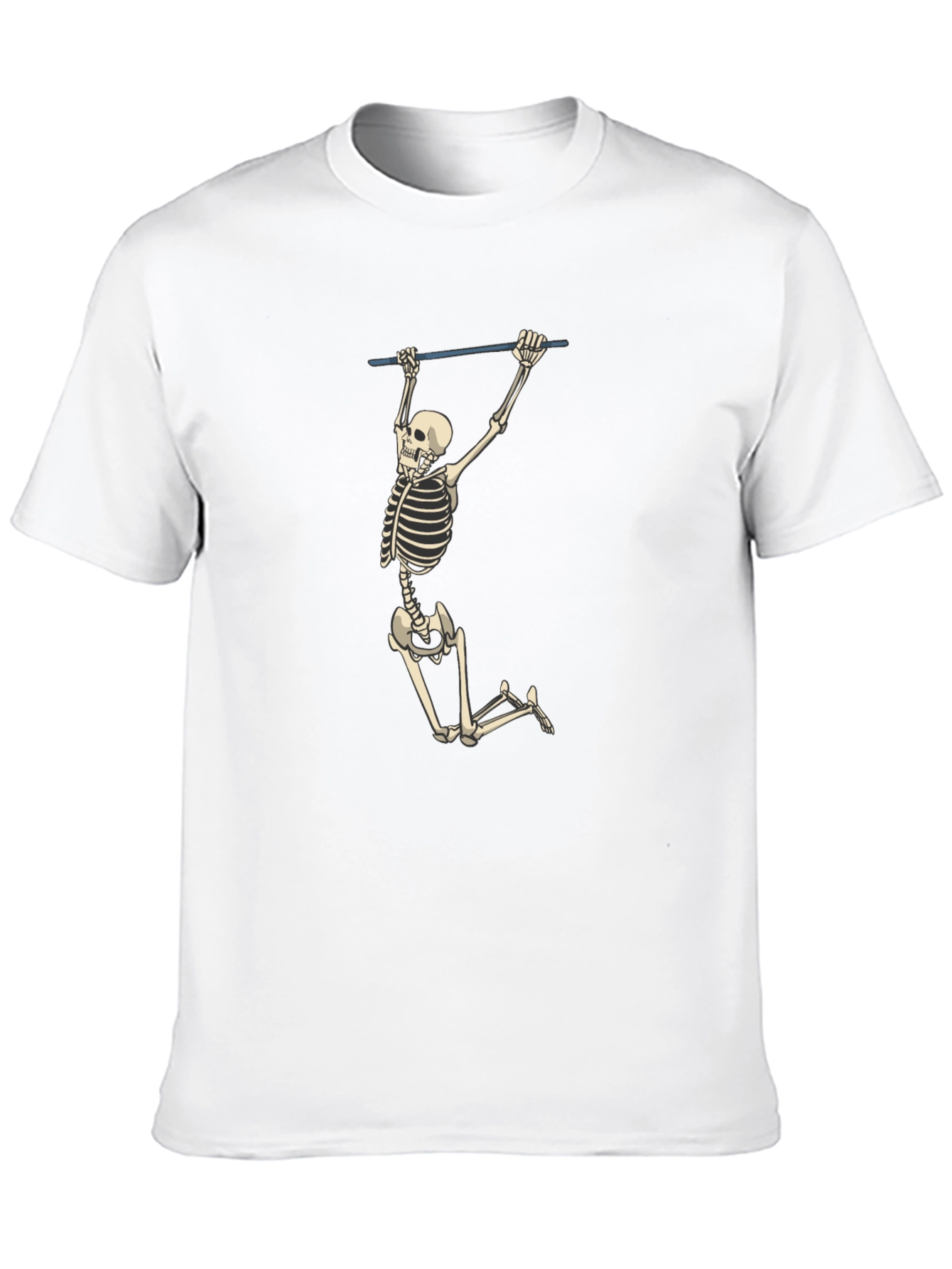 Skeleton Pull-Up Graphic Tee - Halloween Fun!